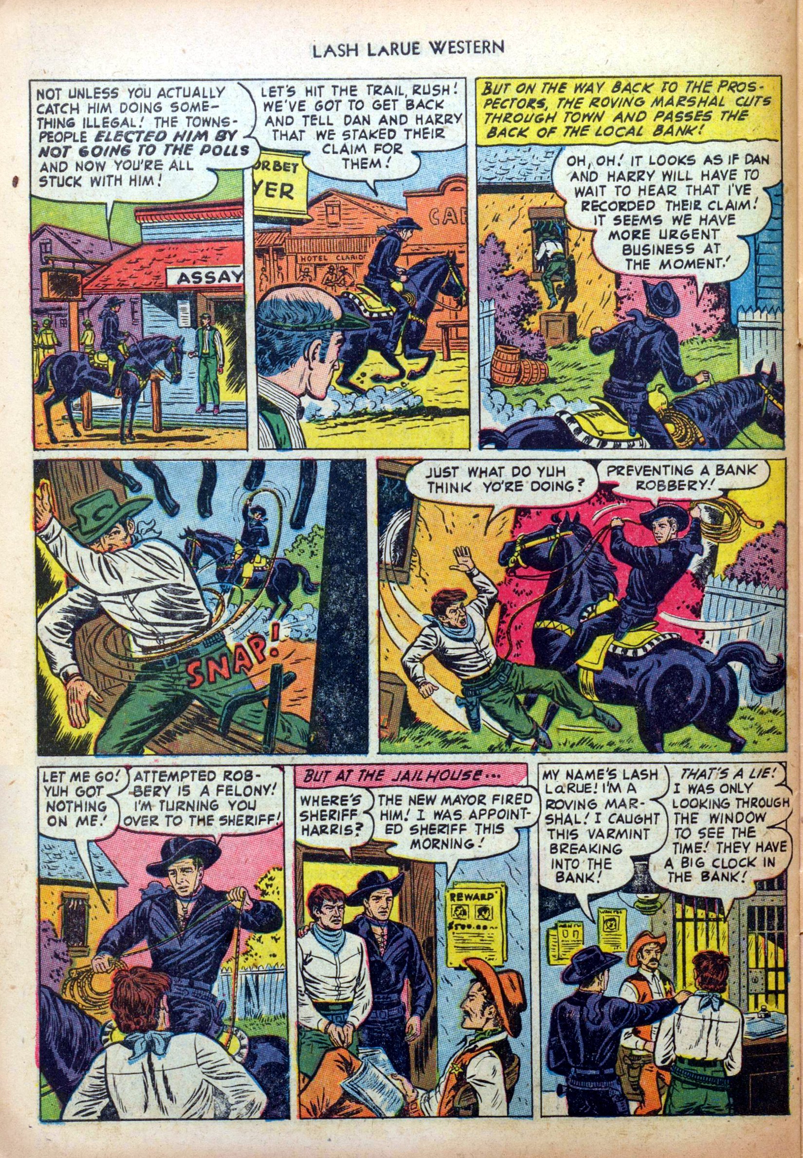 Read online Lash Larue Western (1949) comic -  Issue #35 - 30