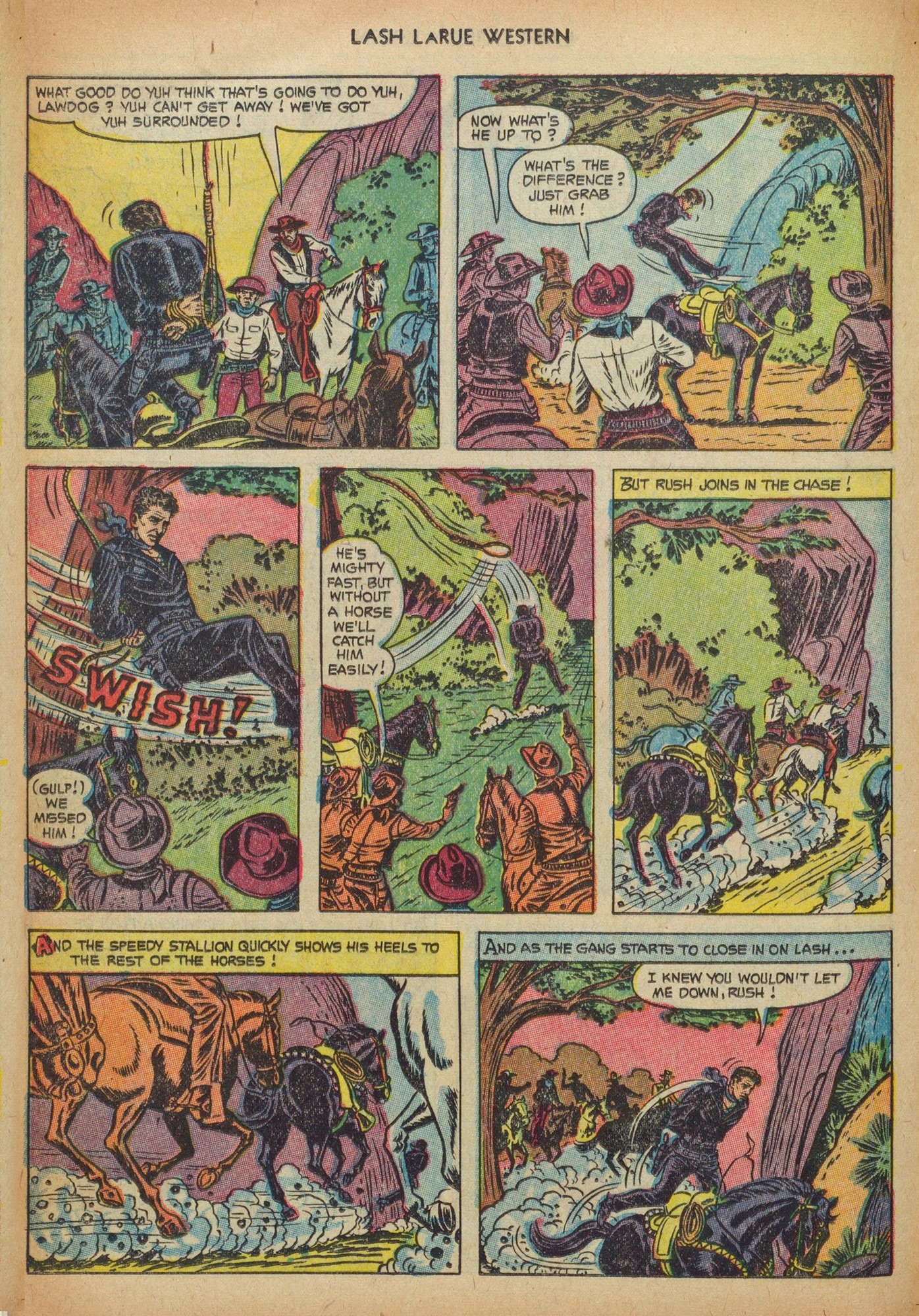Read online Lash Larue Western (1949) comic -  Issue #41 - 12