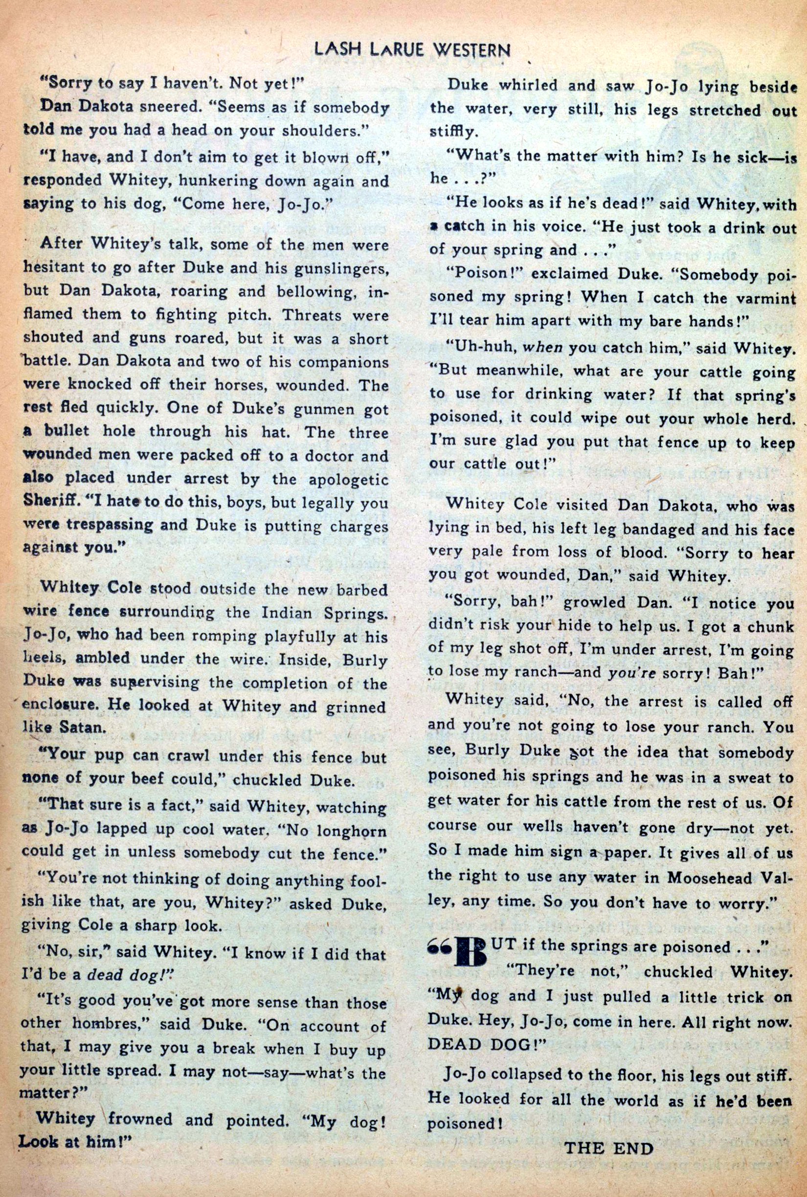 Read online Lash Larue Western (1949) comic -  Issue #34 - 26