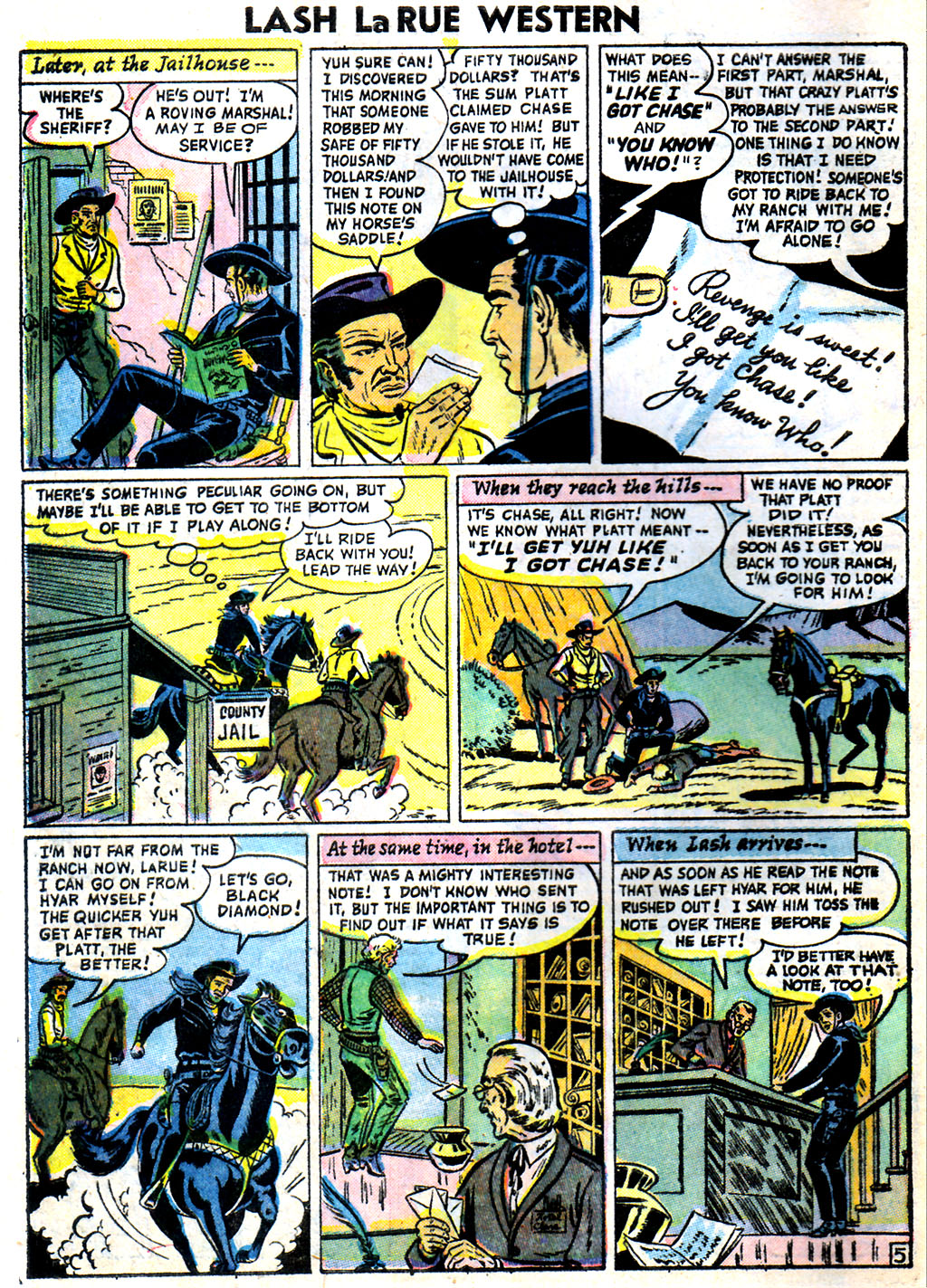 Read online Lash Larue Western (1949) comic -  Issue #59 - 8