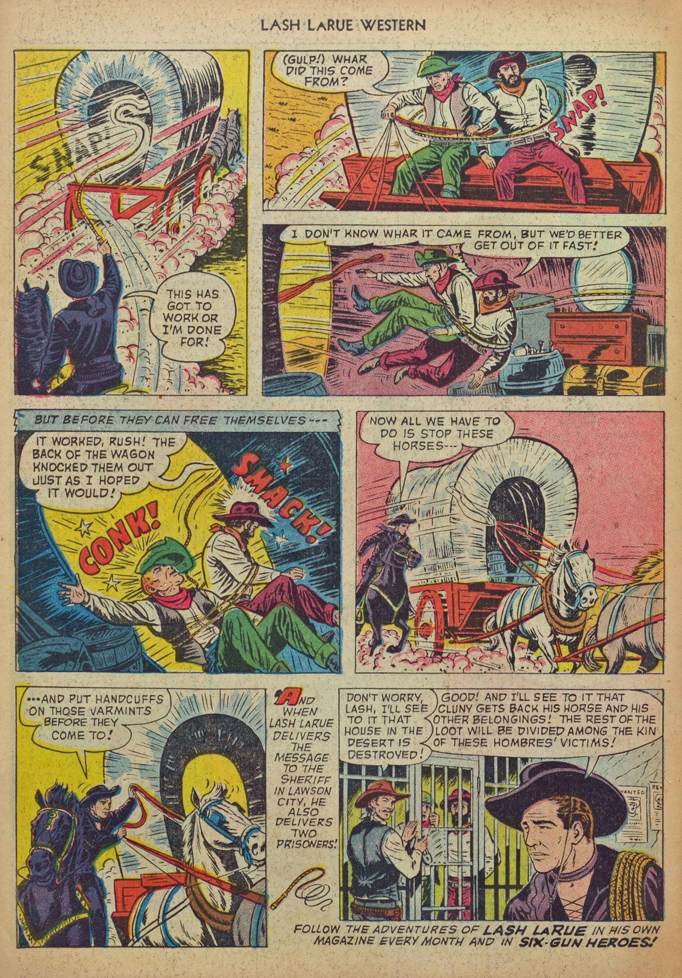 Read online Lash Larue Western (1949) comic -  Issue #37 - 34