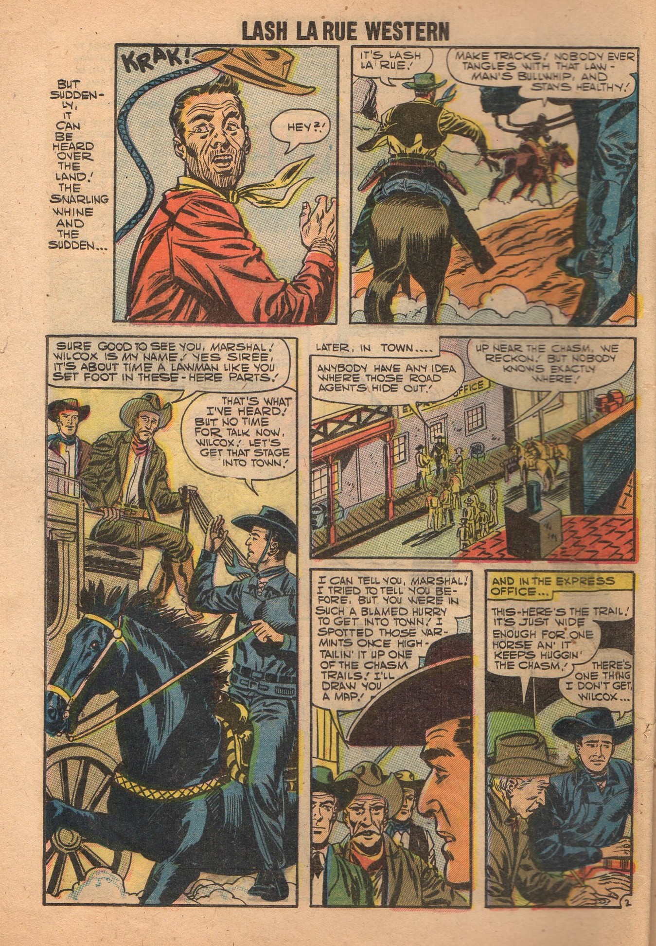 Read online Lash Larue Western (1949) comic -  Issue #65 - 4