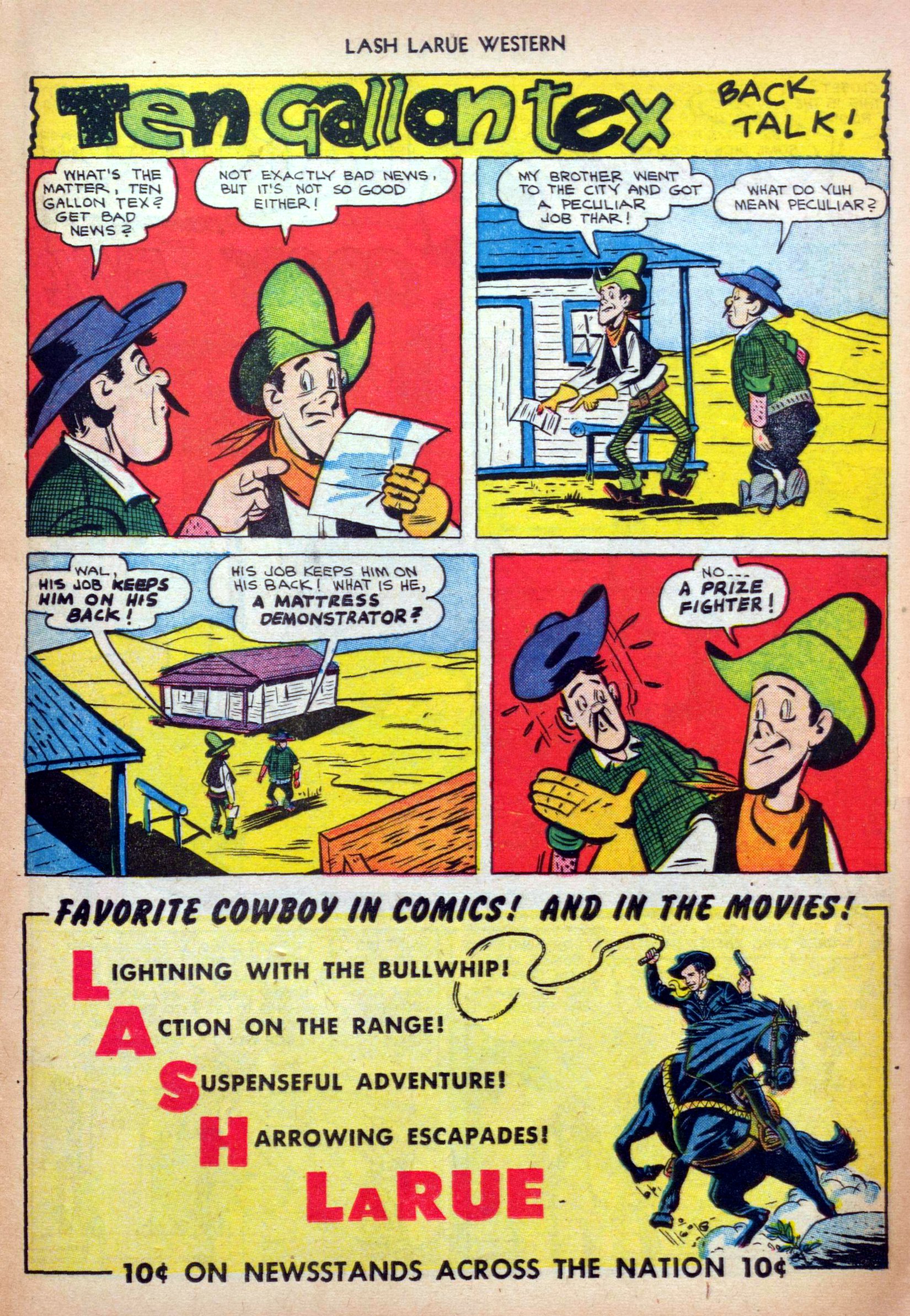 Read online Lash Larue Western (1949) comic -  Issue #32 - 17