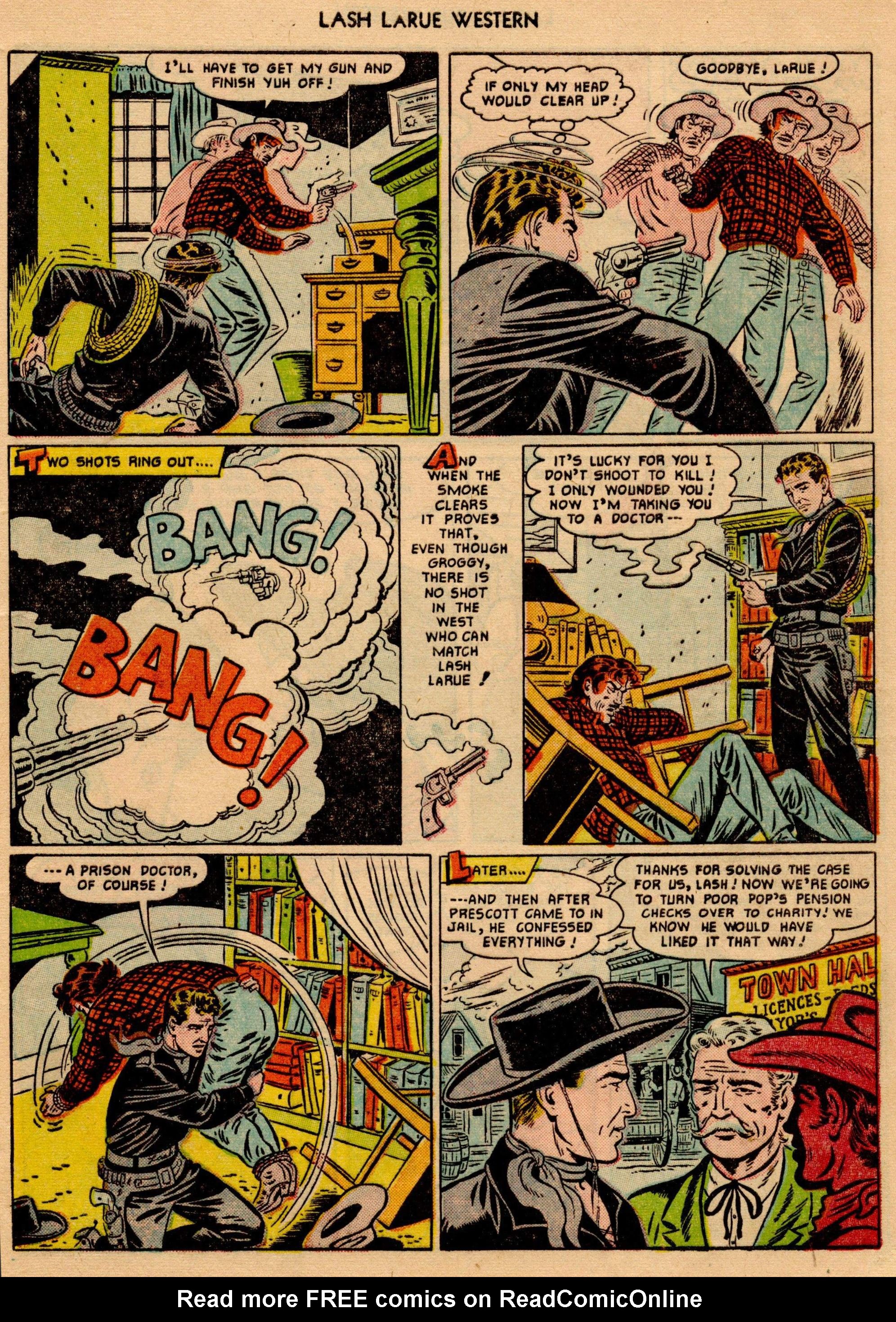 Read online Lash Larue Western (1949) comic -  Issue #18 - 8