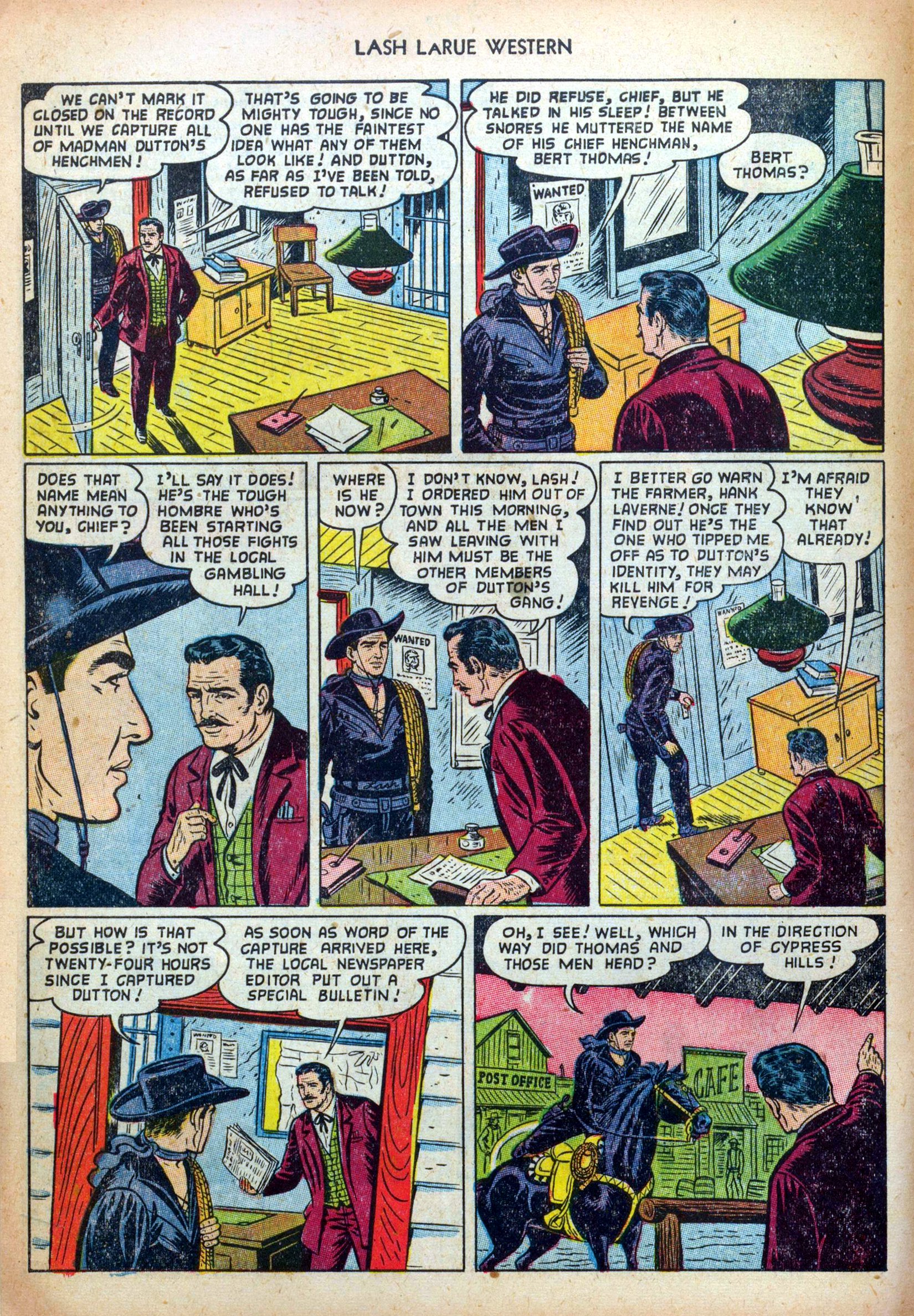 Read online Lash Larue Western (1949) comic -  Issue #35 - 4