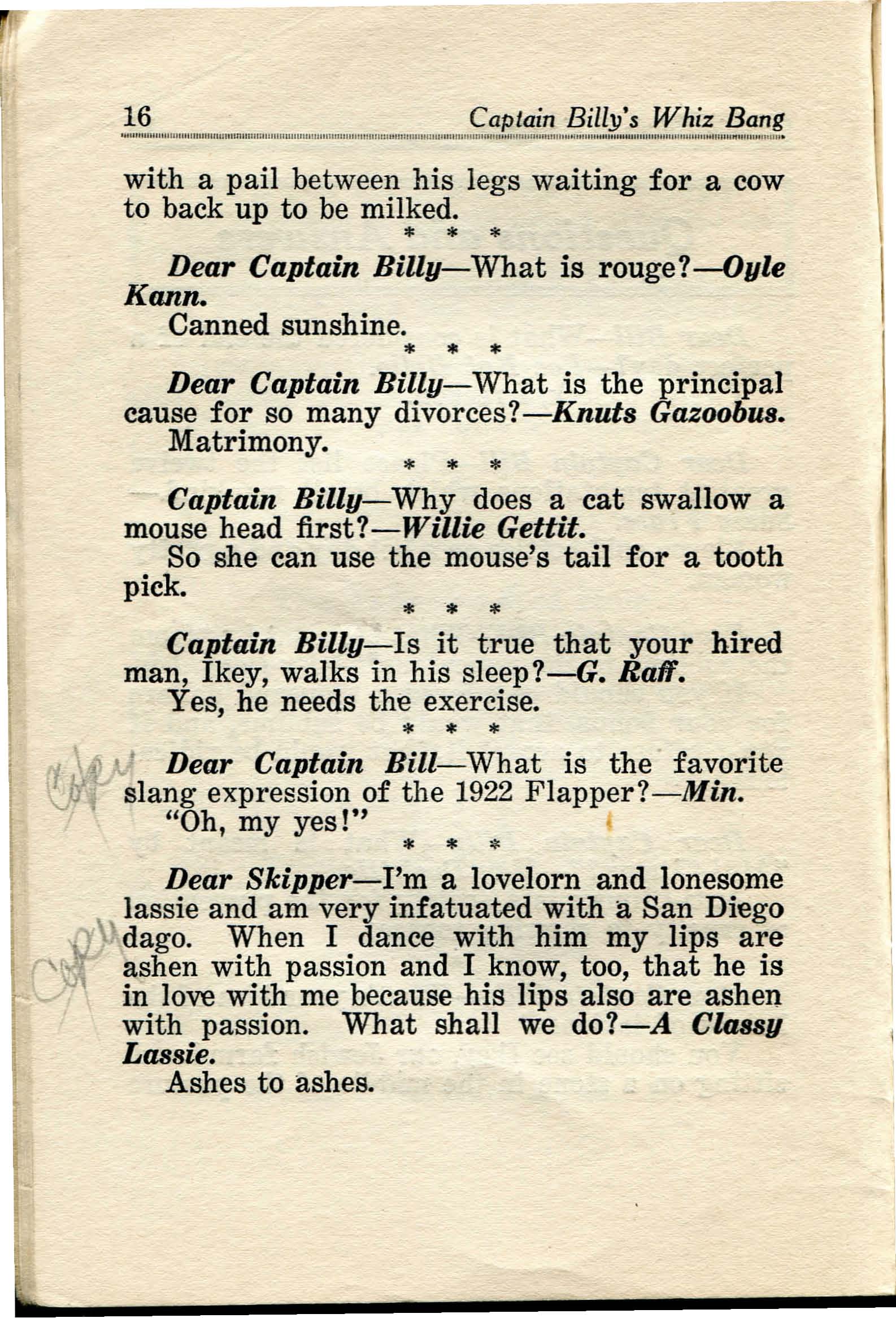 Read online Captain Billy's Whiz Bang comic -  Issue #35 - 18