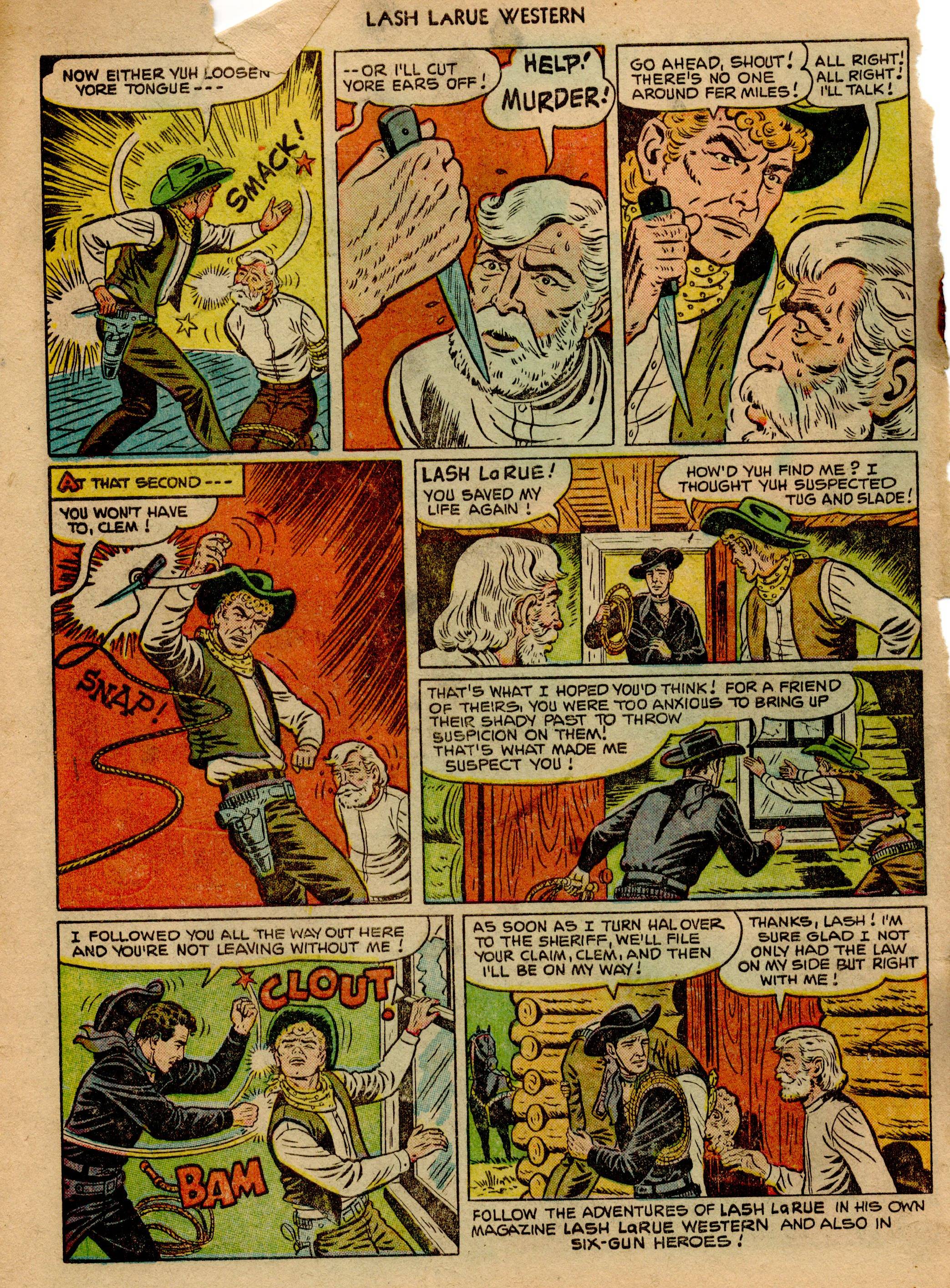 Read online Lash Larue Western (1949) comic -  Issue #23 - 33