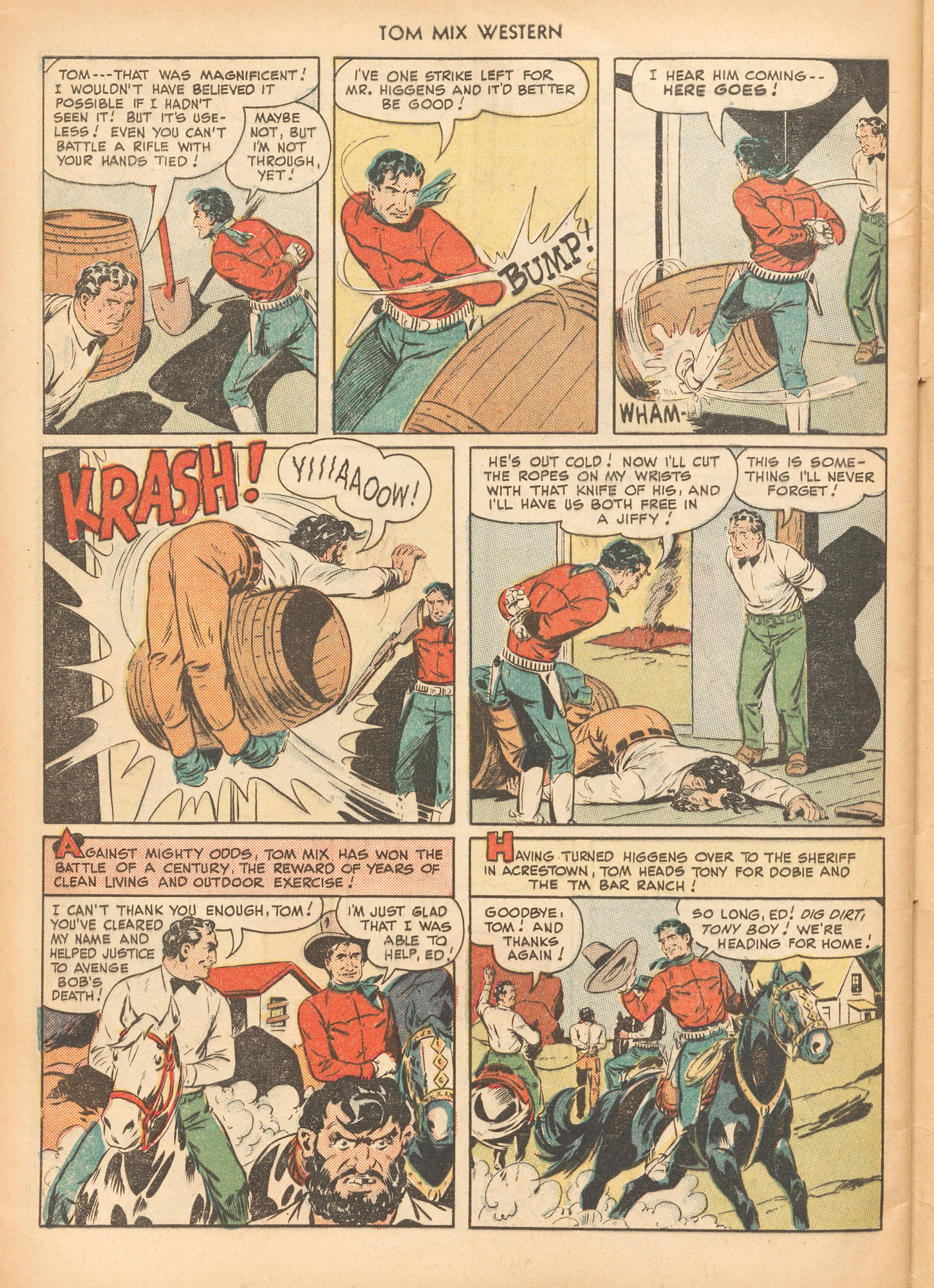 Read online Tom Mix Western (1948) comic -  Issue #23 - 48