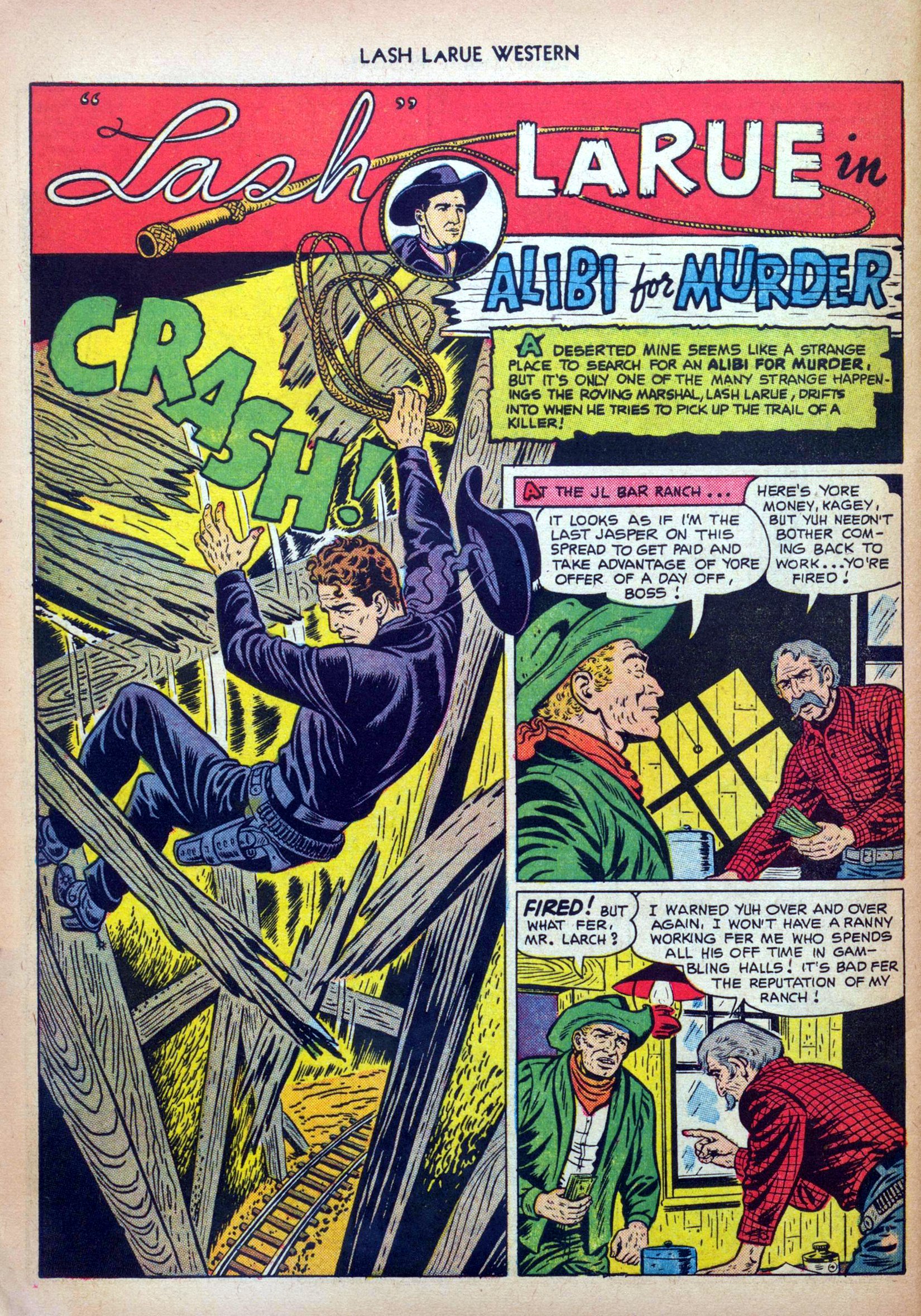 Read online Lash Larue Western (1949) comic -  Issue #32 - 28