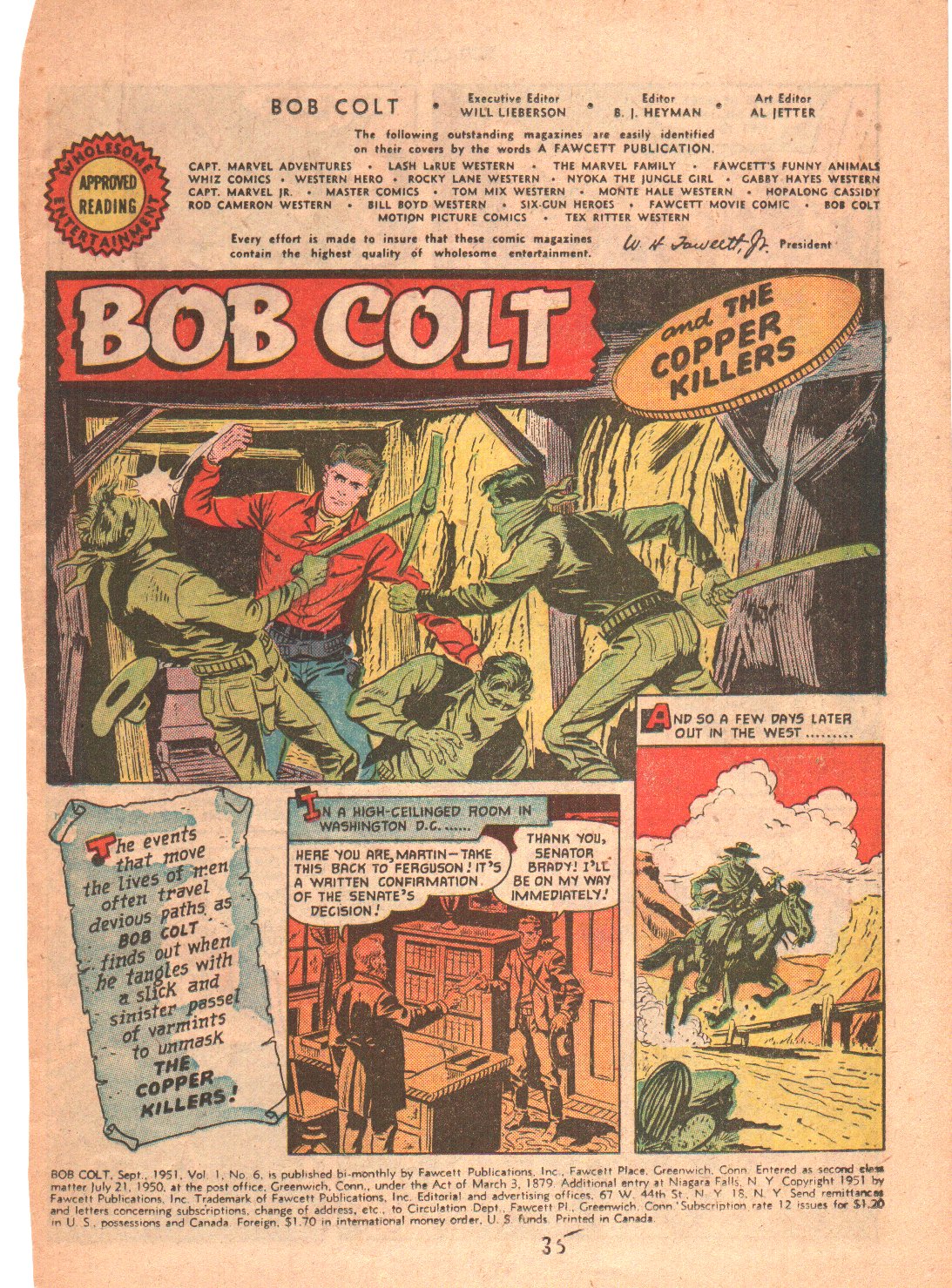 Read online Bob Colt Western comic -  Issue #6 - 2