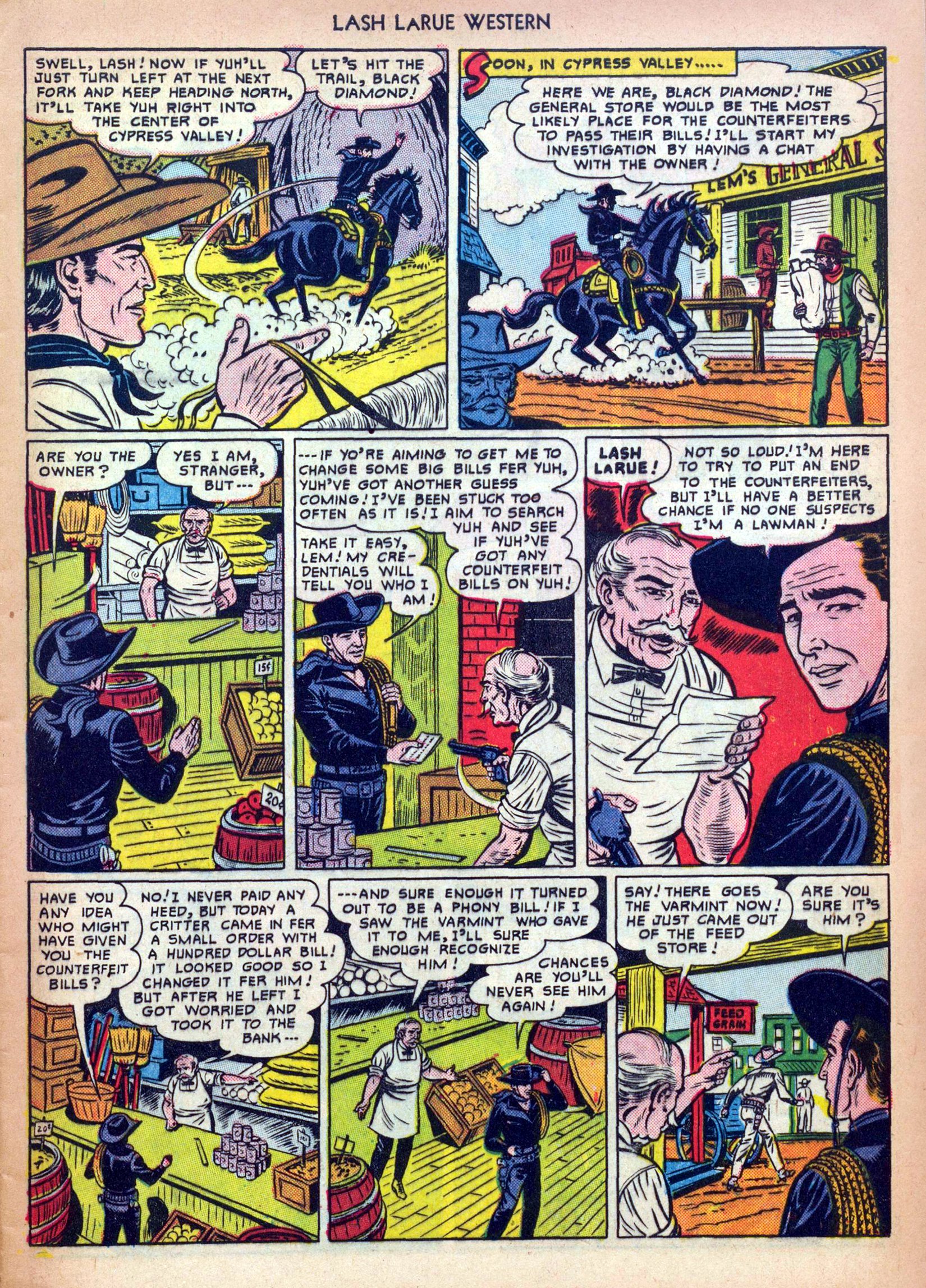 Read online Lash Larue Western (1949) comic -  Issue #13 - 5