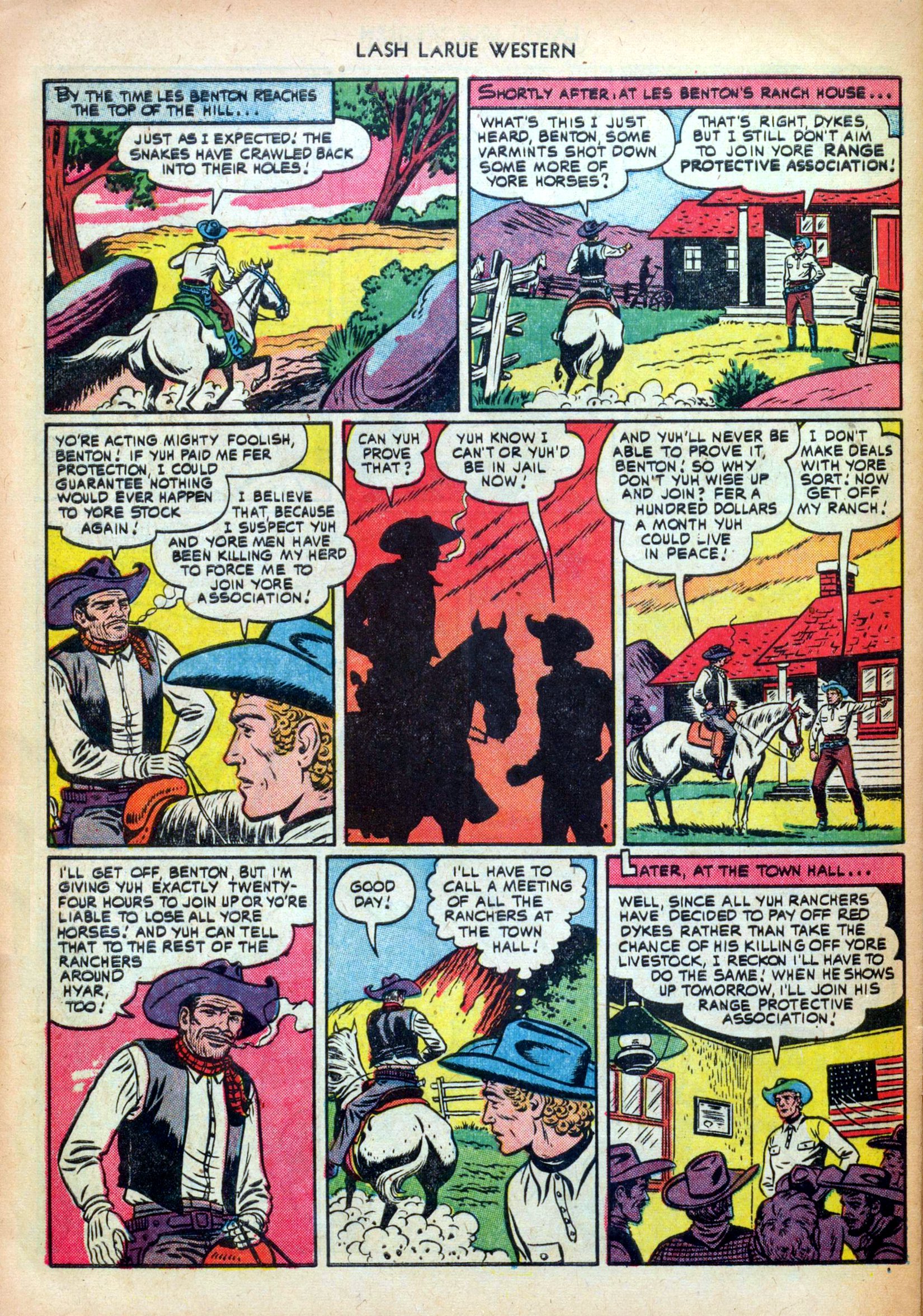 Read online Lash Larue Western (1949) comic -  Issue #24 - 28