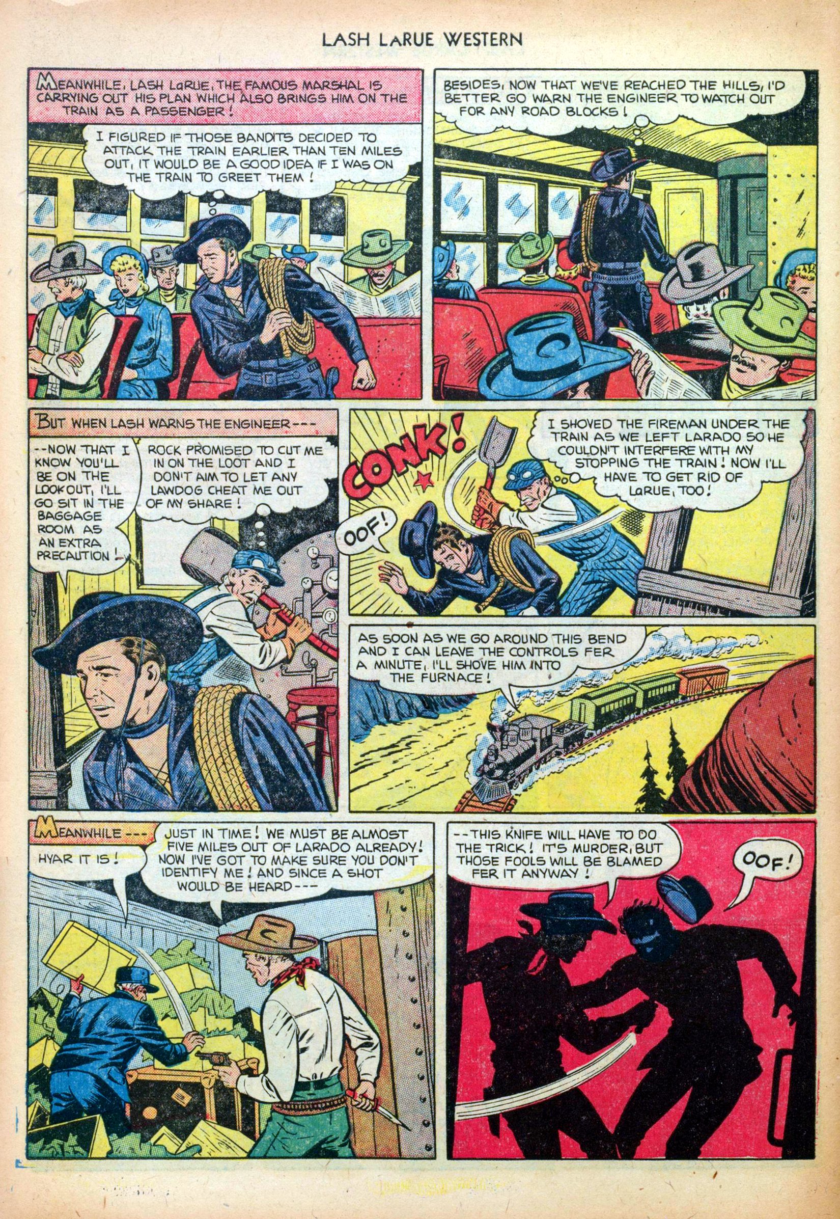 Read online Lash Larue Western (1949) comic -  Issue #26 - 30