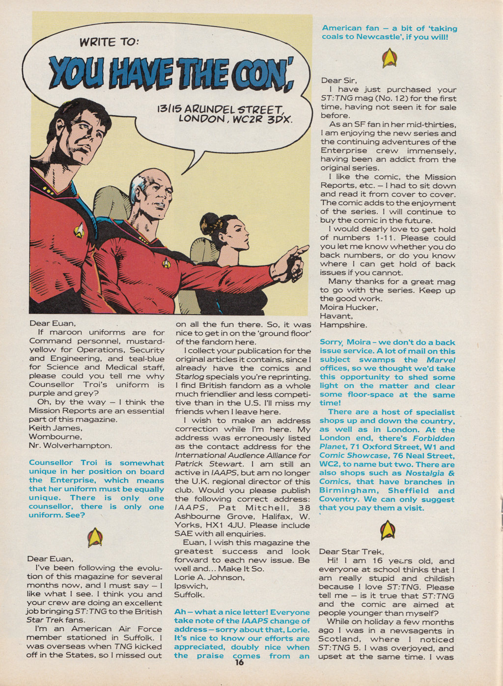 Read online Star Trek The Next Generation (1990) comic -  Issue #16 - 16