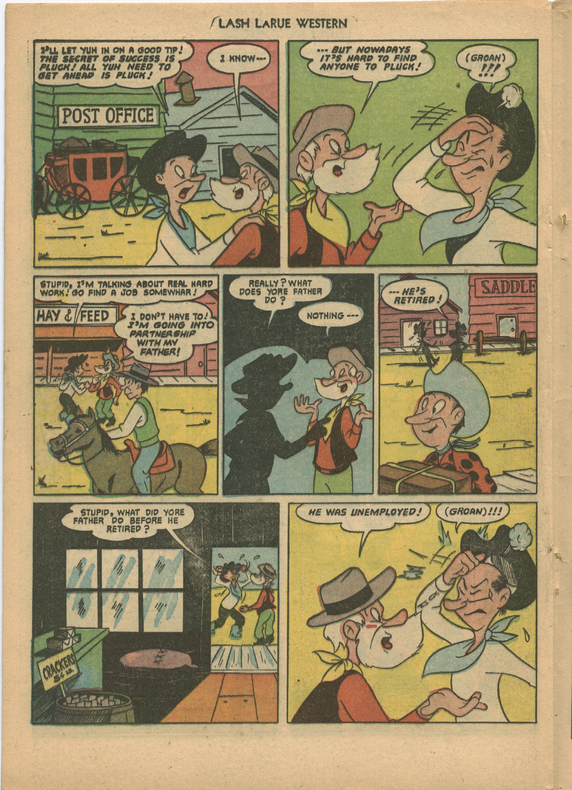 Read online Lash Larue Western (1949) comic -  Issue #21 - 20