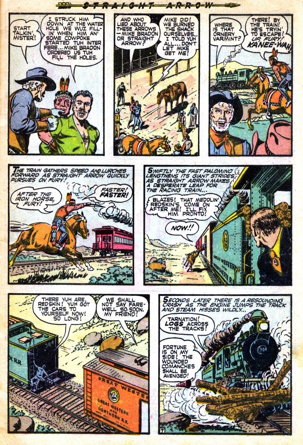 Read online Straight Arrow comic -  Issue #7 - 9
