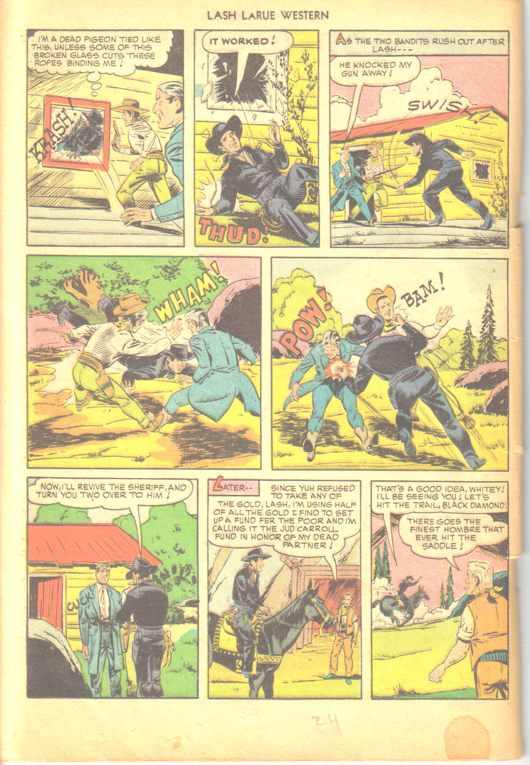 Read online Lash Larue Western (1949) comic -  Issue #6 - 24