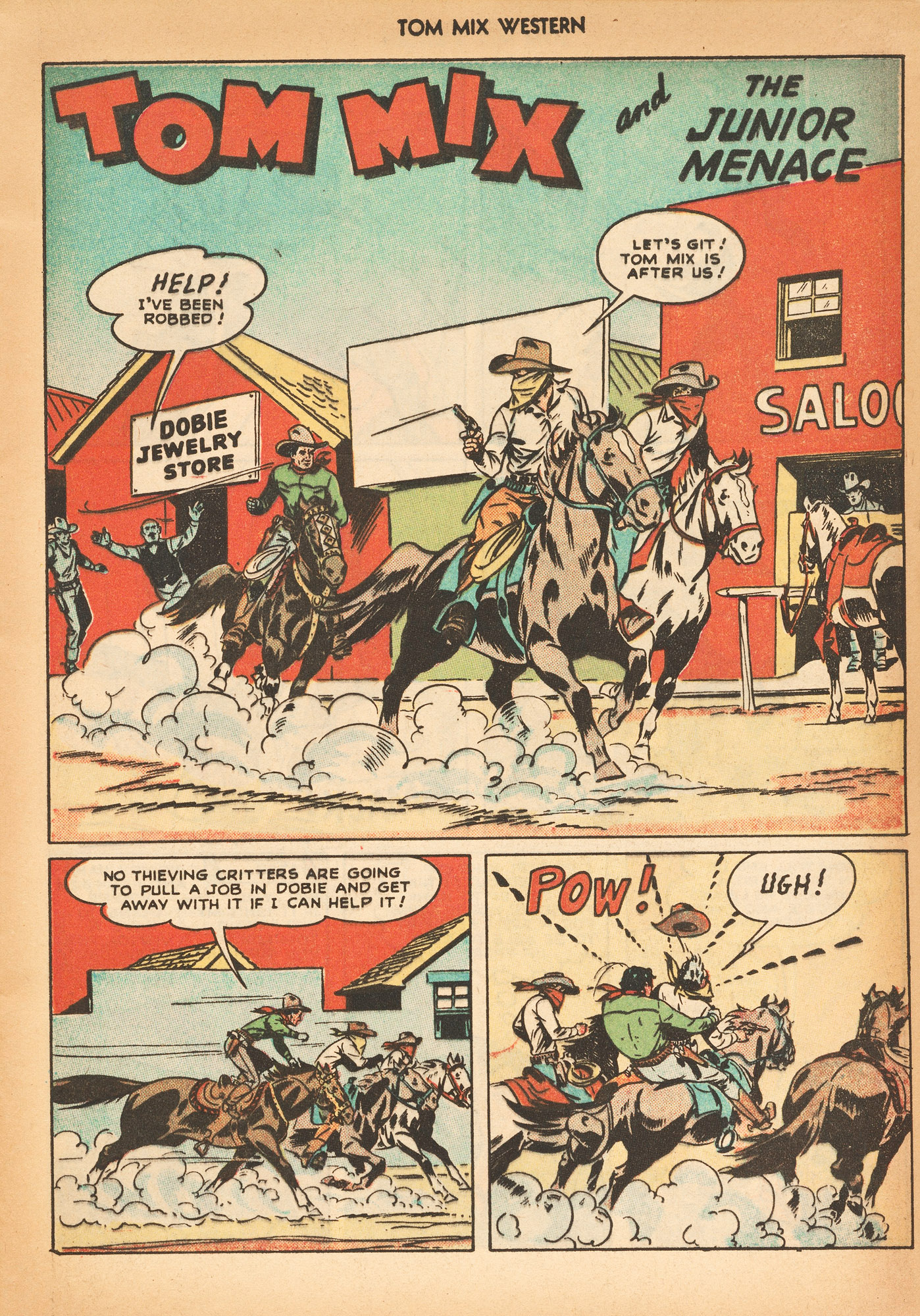 Read online Tom Mix Western (1948) comic -  Issue #15 - 17