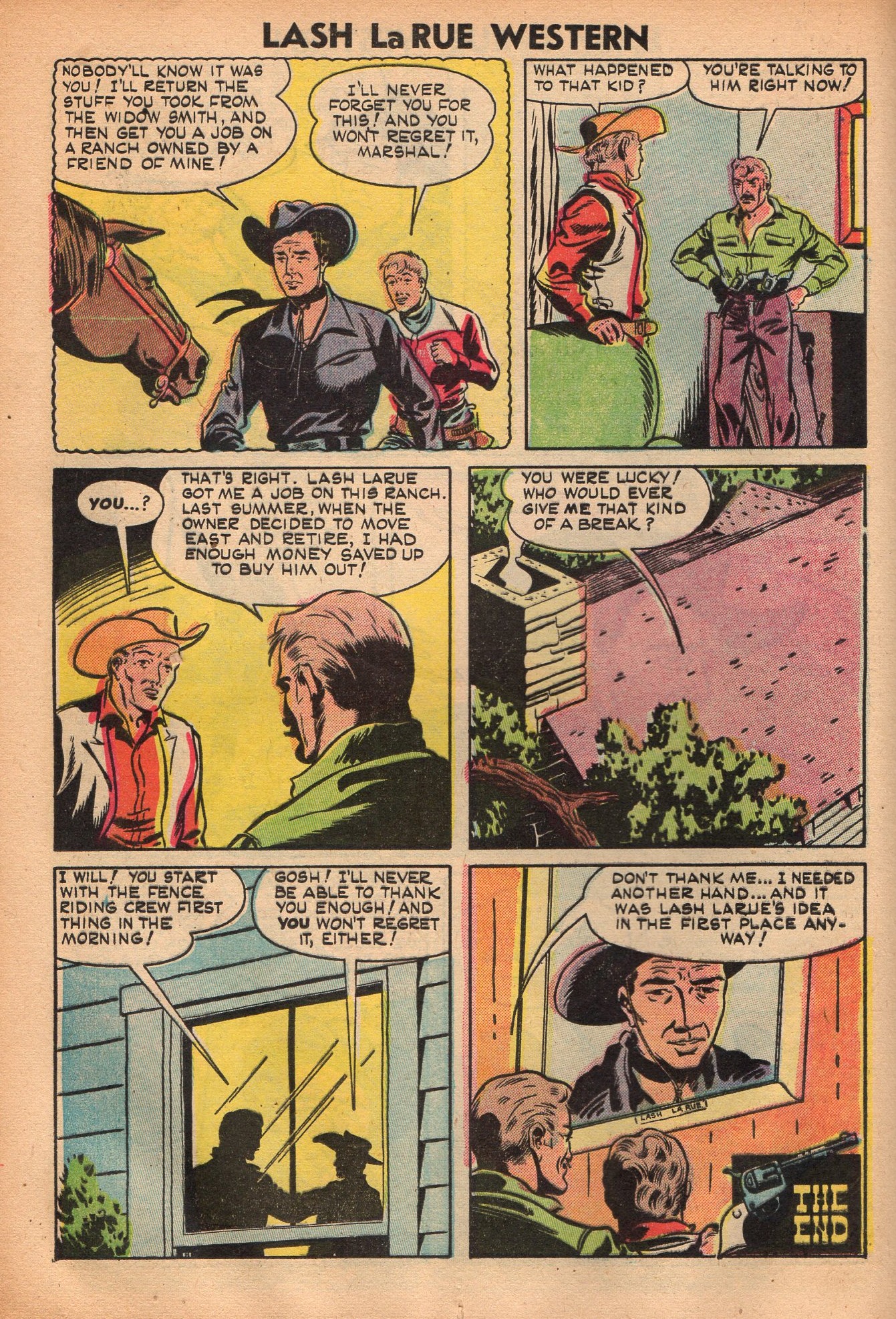 Read online Lash Larue Western (1949) comic -  Issue #52 - 12