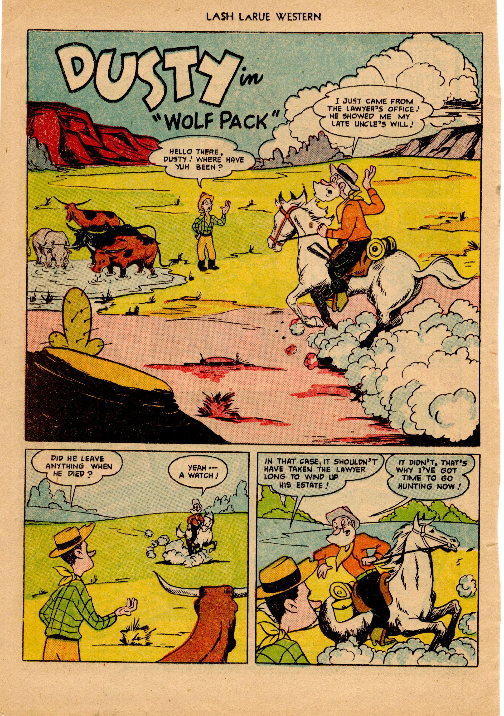 Read online Lash Larue Western (1949) comic -  Issue #18 - 13