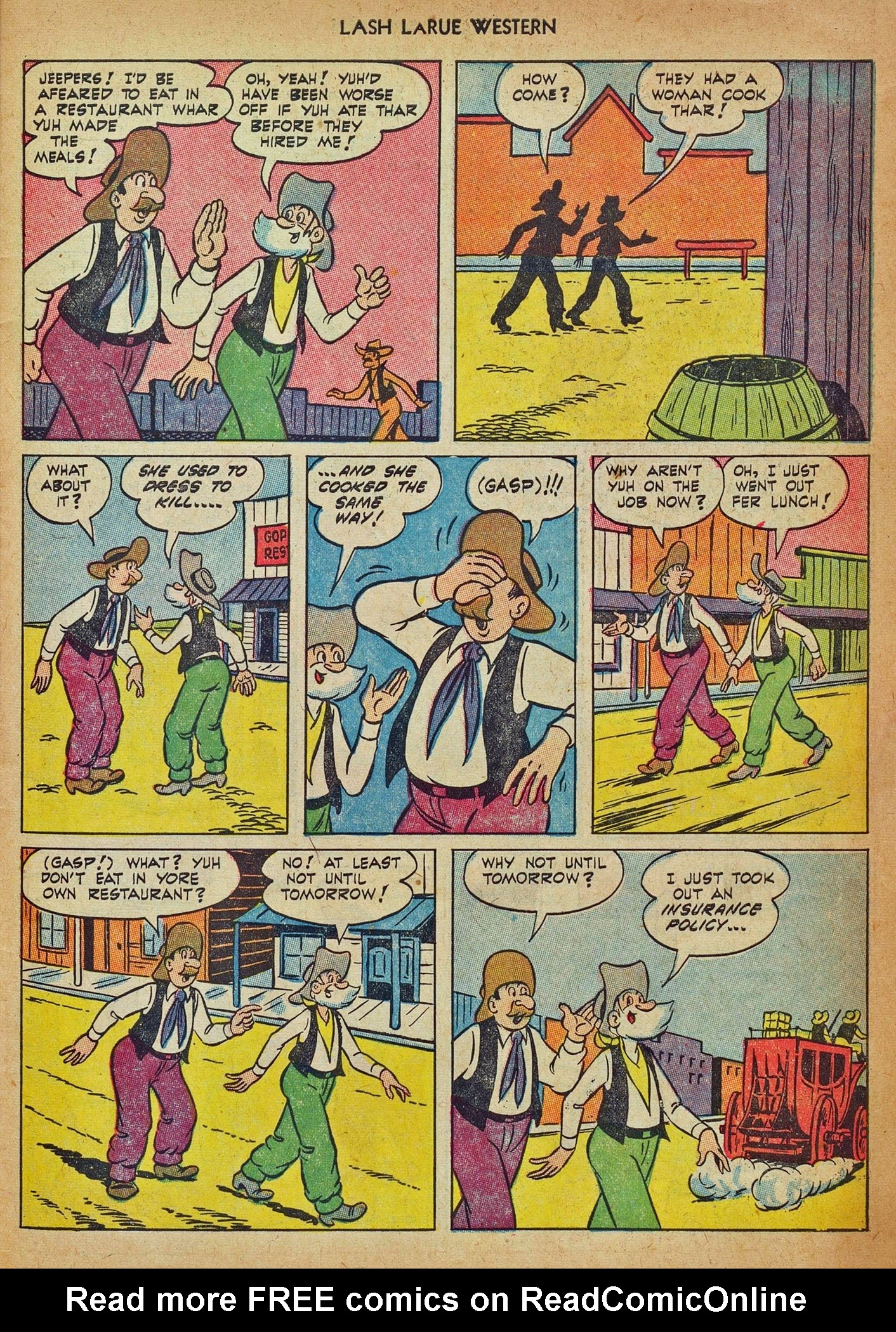 Read online Lash Larue Western (1949) comic -  Issue #42 - 31