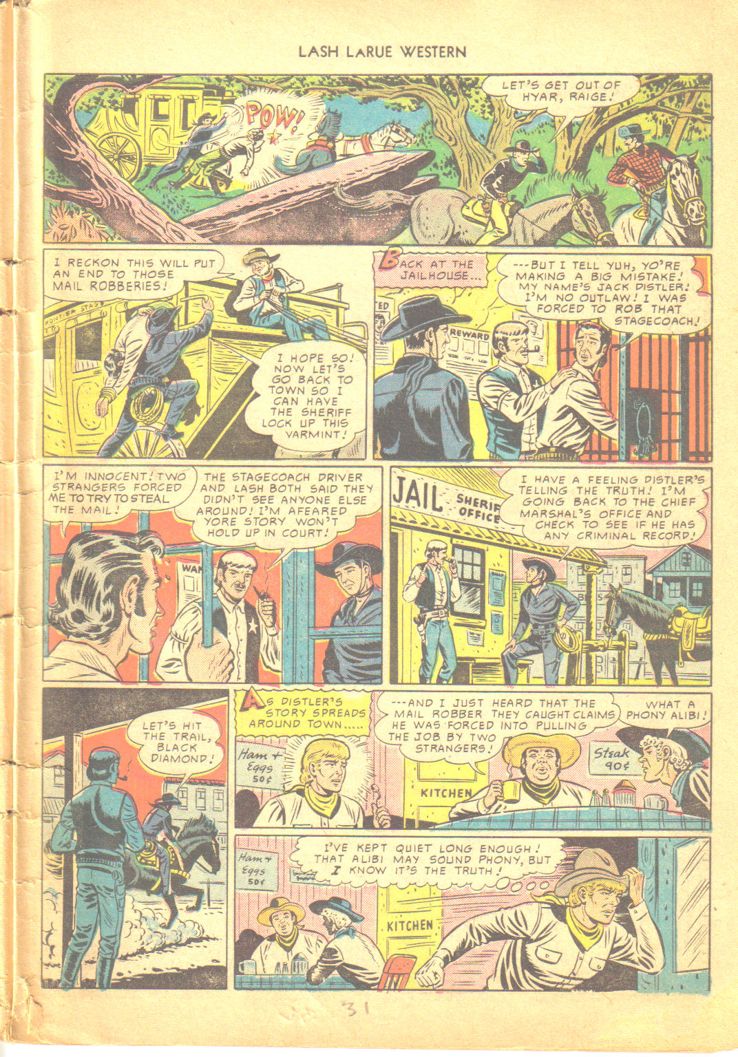 Read online Lash Larue Western (1949) comic -  Issue #6 - 31