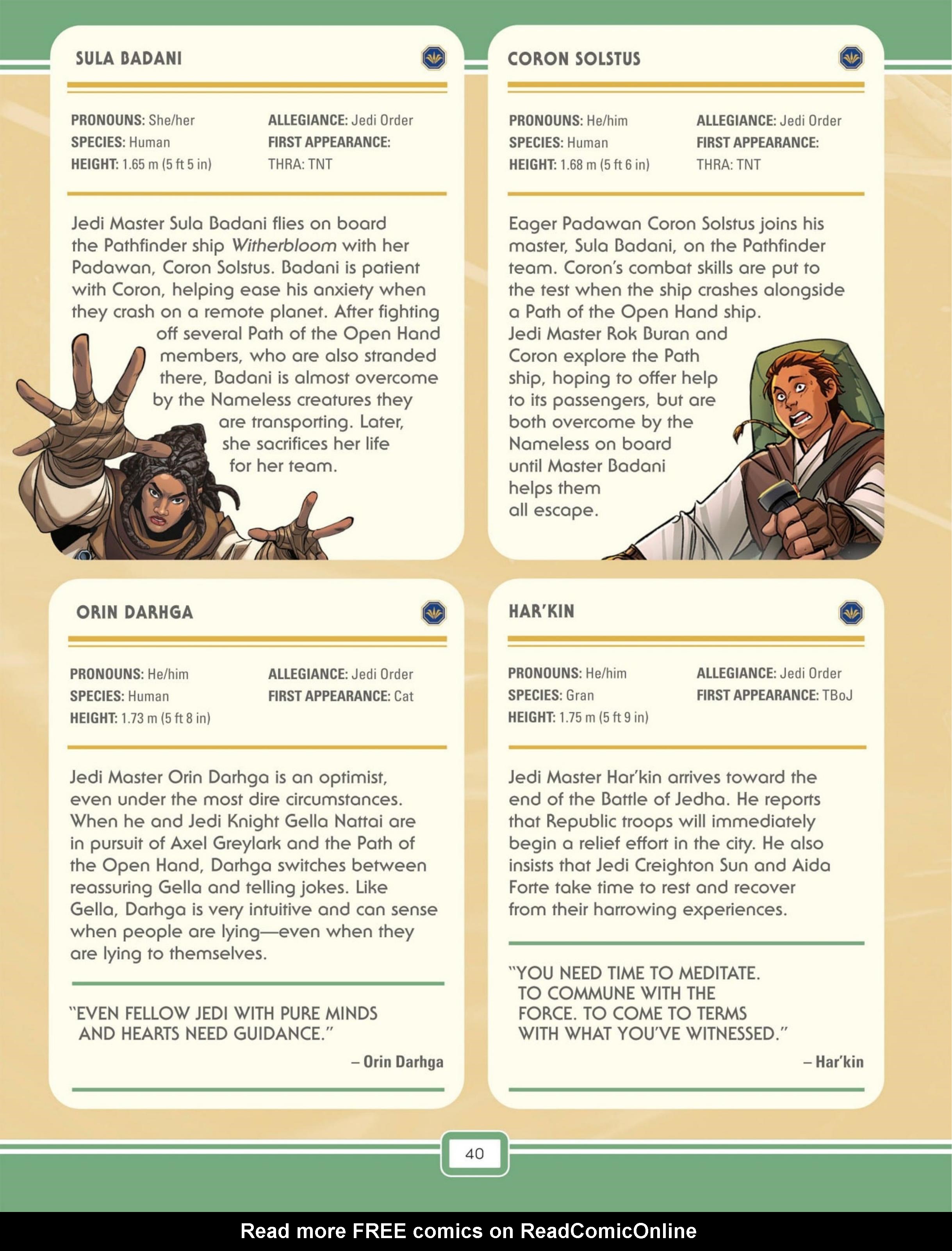 Read online Star Wars: The High Republic Character Encyclopedia comic -  Issue # TPB (Part 1) - 42