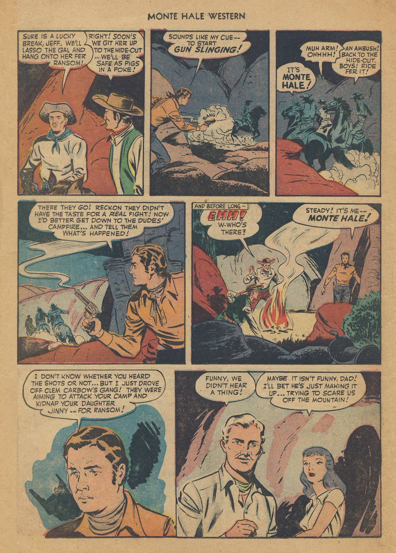 Read online Monte Hale Western comic -  Issue #36 - 45