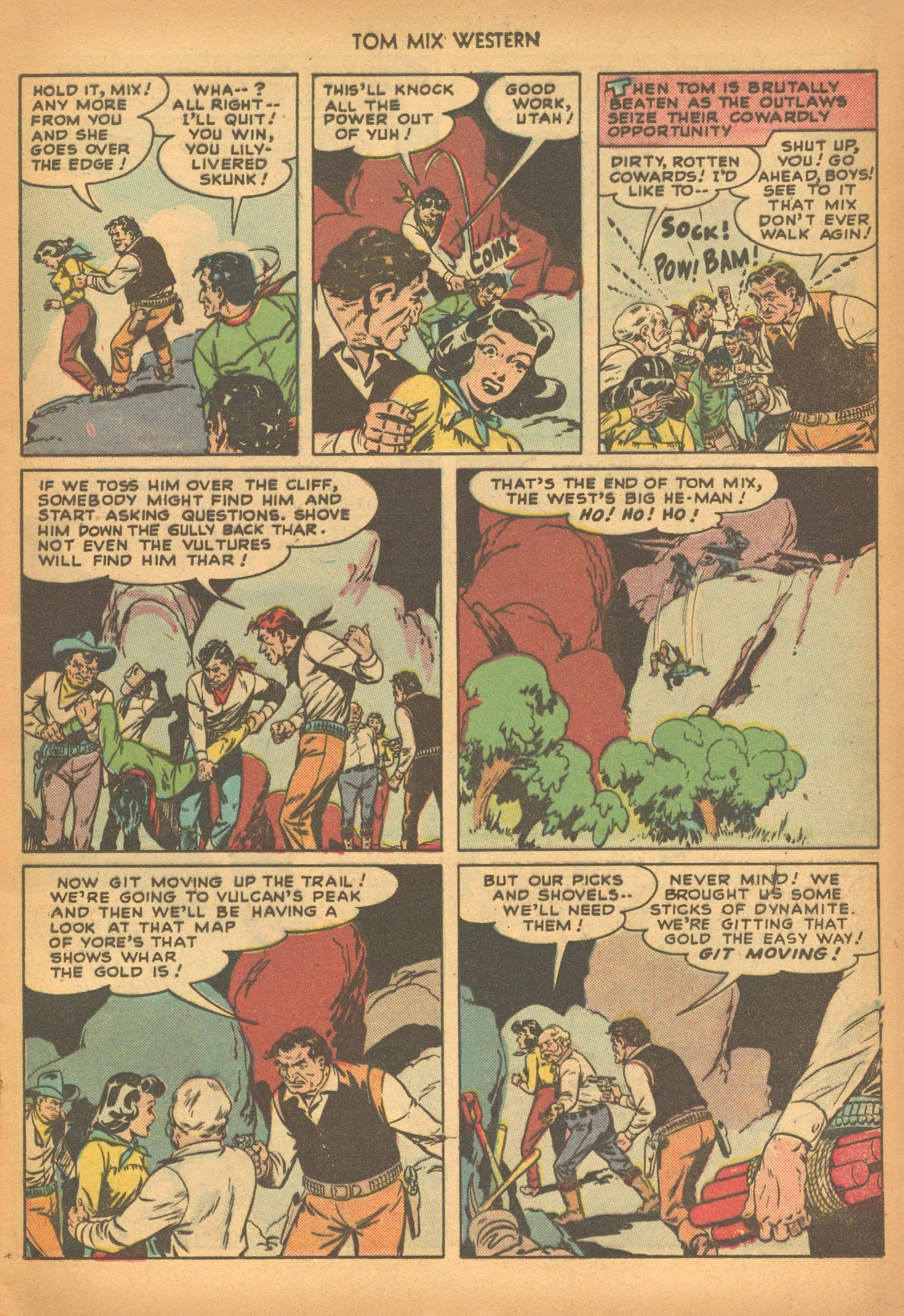 Read online Tom Mix Western (1948) comic -  Issue #16 - 17