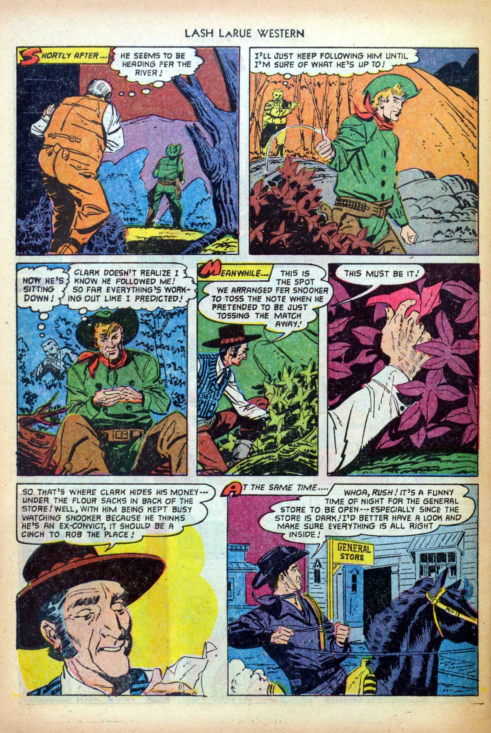 Read online Lash Larue Western (1949) comic -  Issue #28 - 30