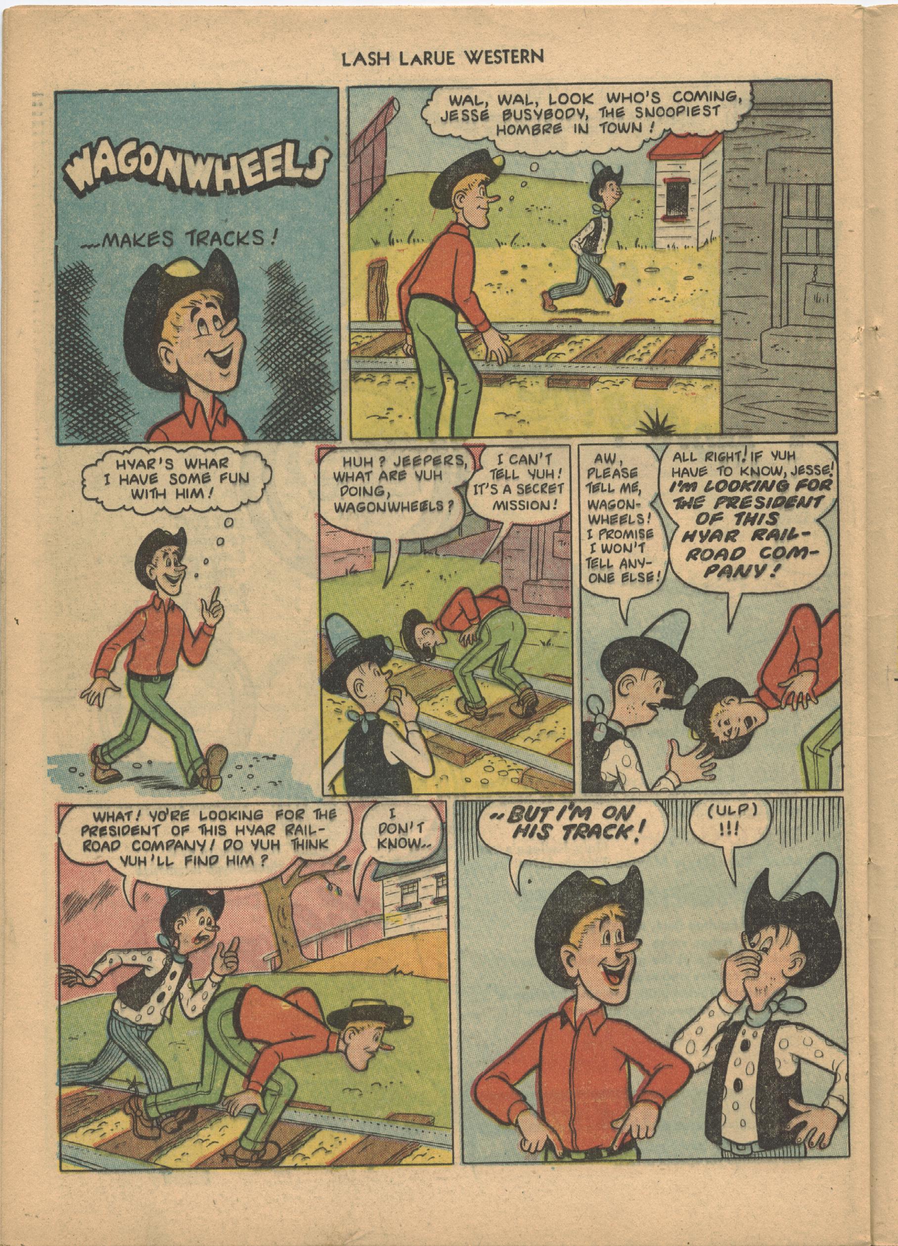 Read online Lash Larue Western (1949) comic -  Issue #21 - 24