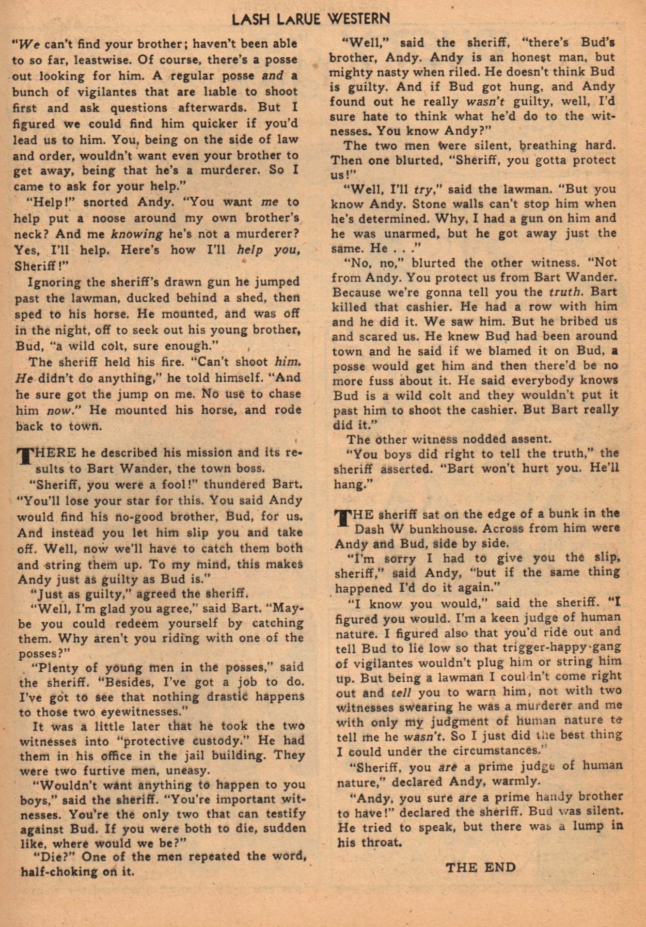 Read online Lash Larue Western (1949) comic -  Issue #2 - 21