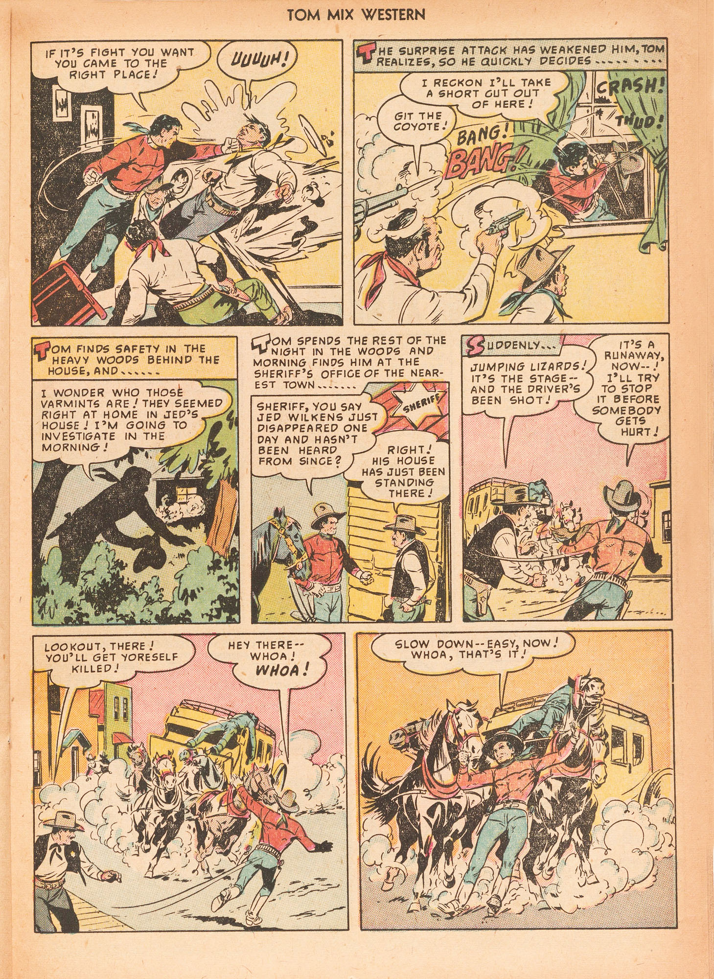 Read online Tom Mix Western (1948) comic -  Issue #25 - 29