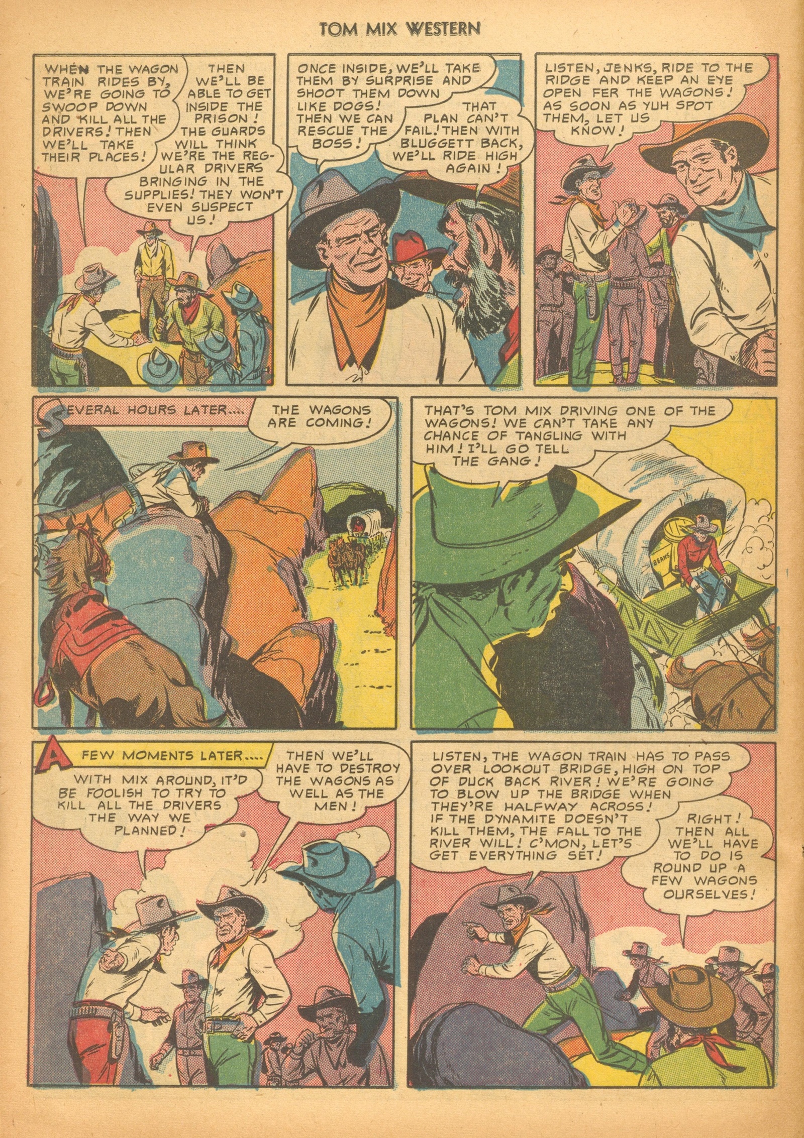 Read online Tom Mix Western (1948) comic -  Issue #33 - 38