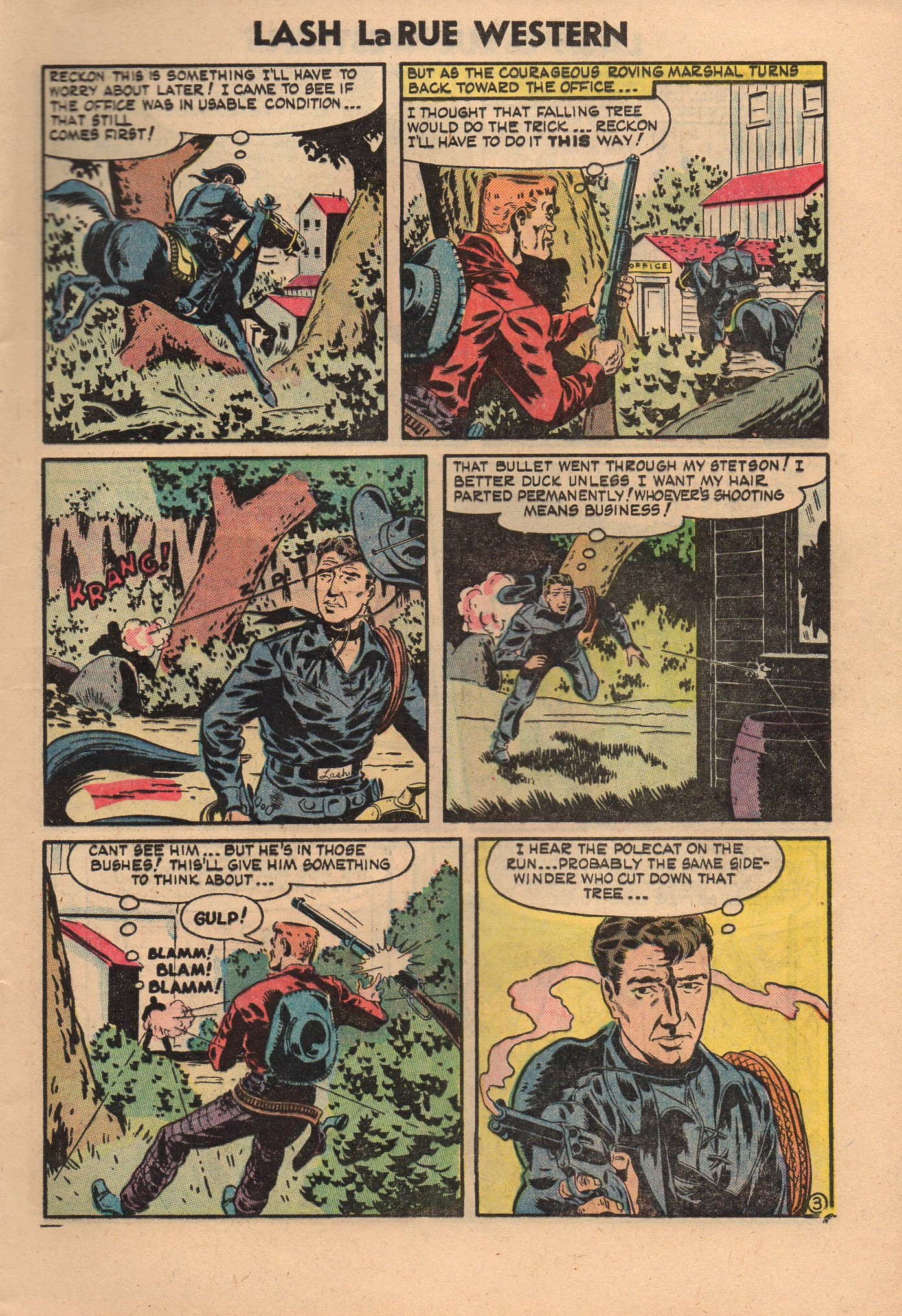 Read online Lash Larue Western (1949) comic -  Issue #50 - 5