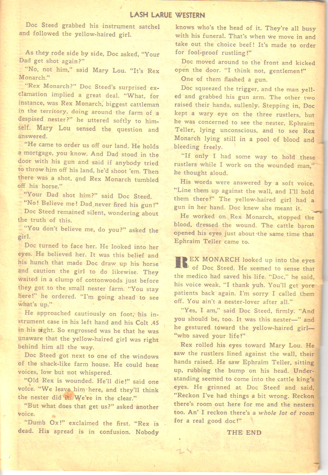 Read online Lash Larue Western (1949) comic -  Issue #6 - 26