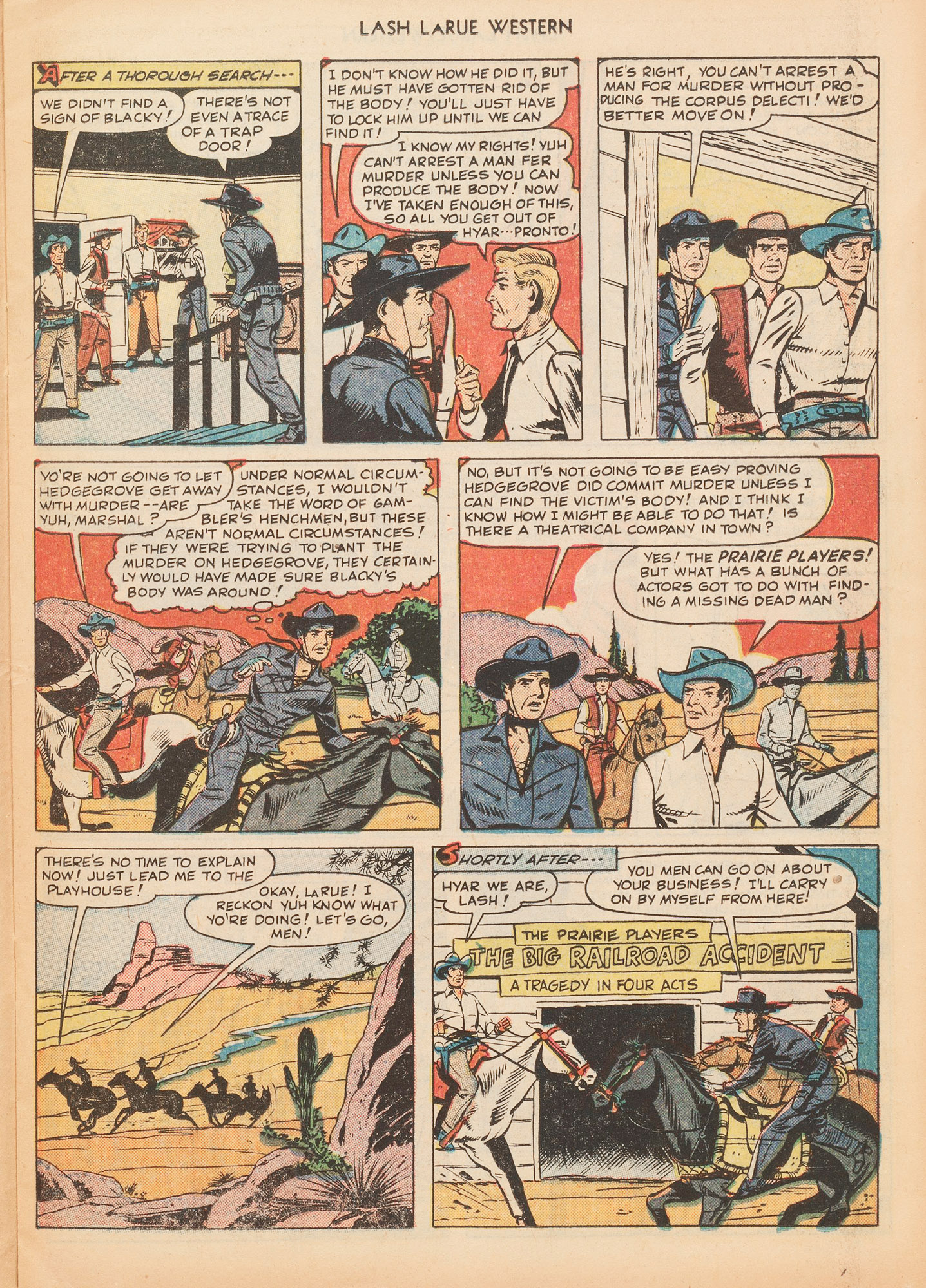Read online Lash Larue Western (1949) comic -  Issue #7 - 23