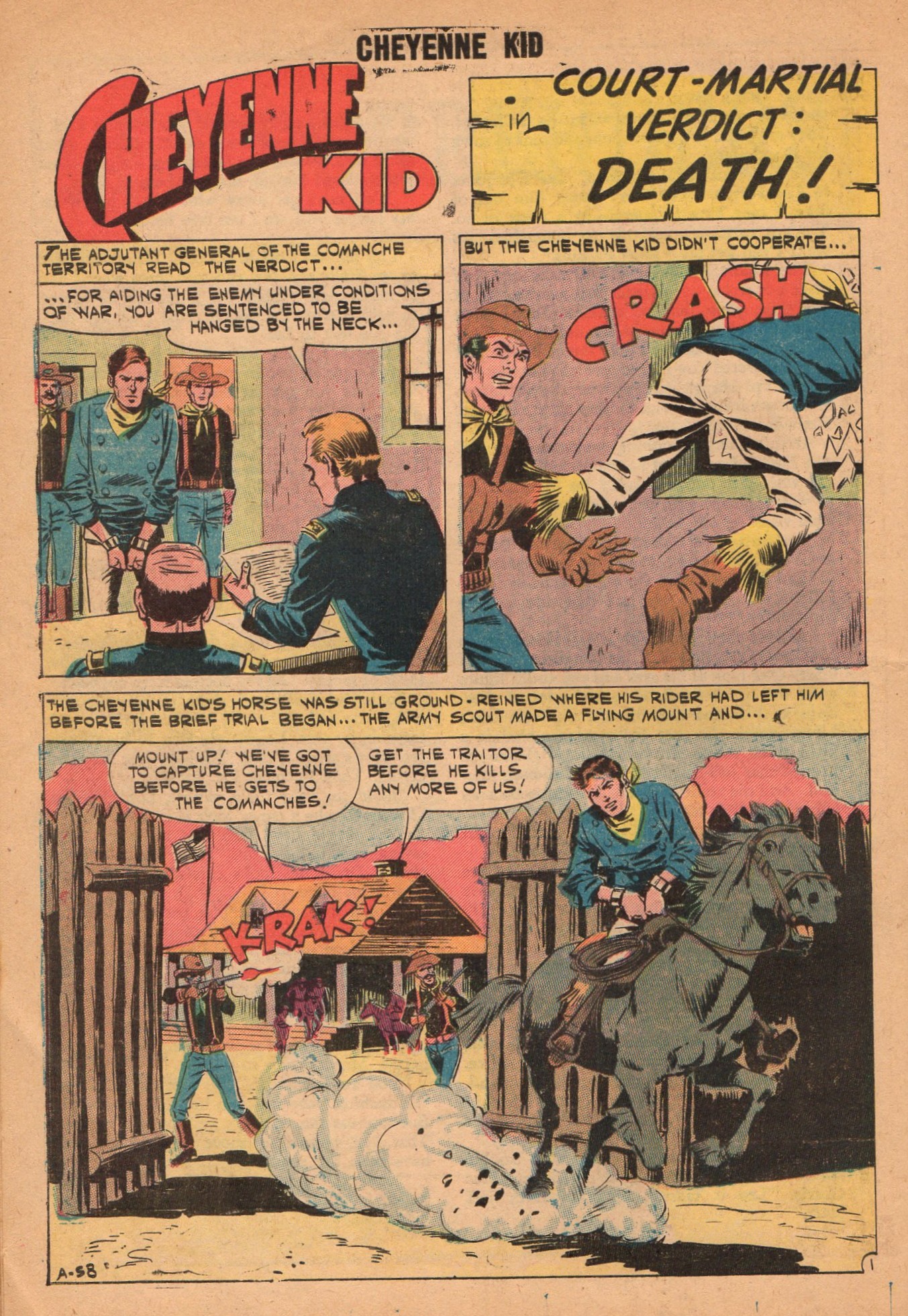 Read online Cheyenne Kid comic -  Issue #28 - 28