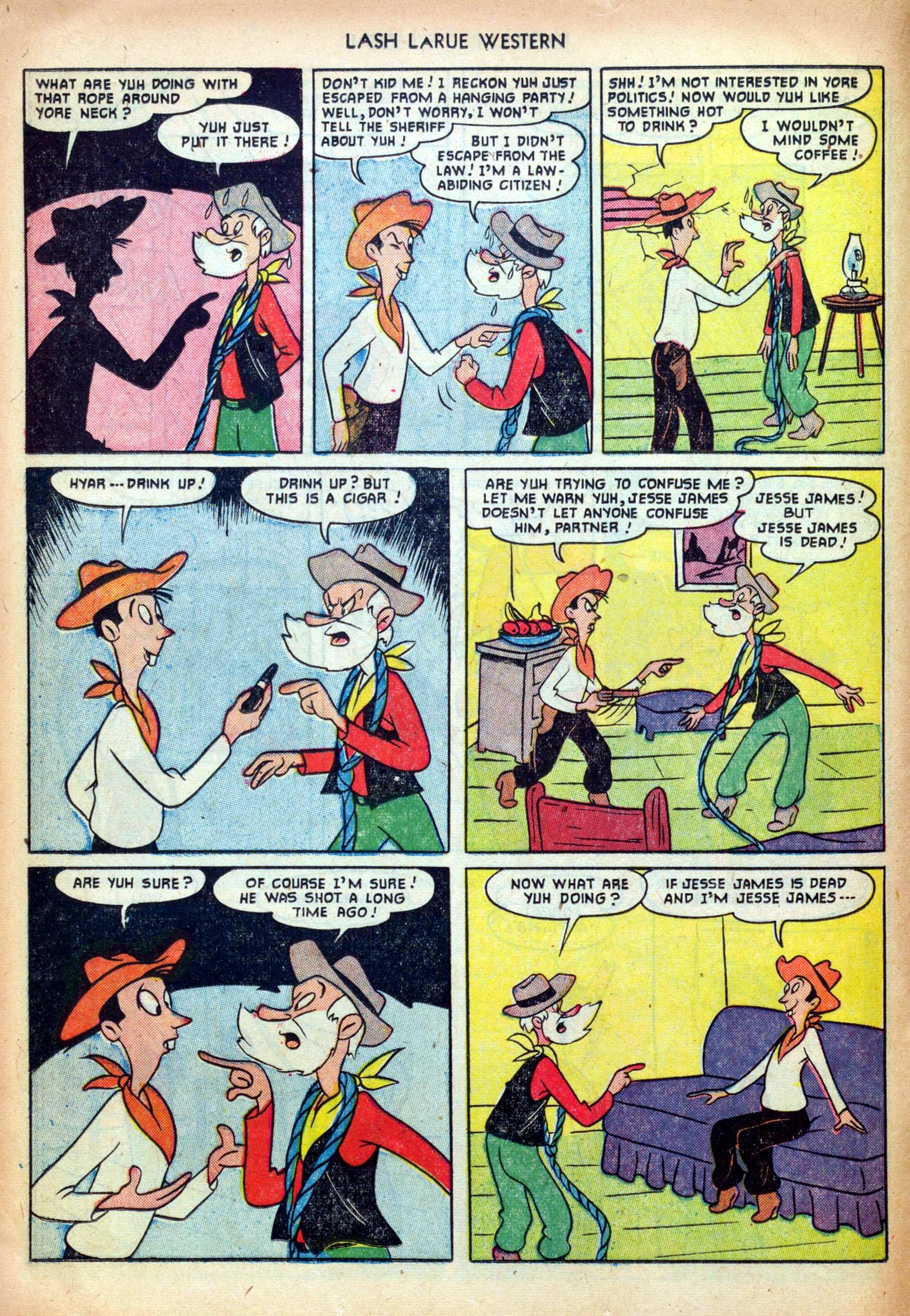 Read online Lash Larue Western (1949) comic -  Issue #24 - 16