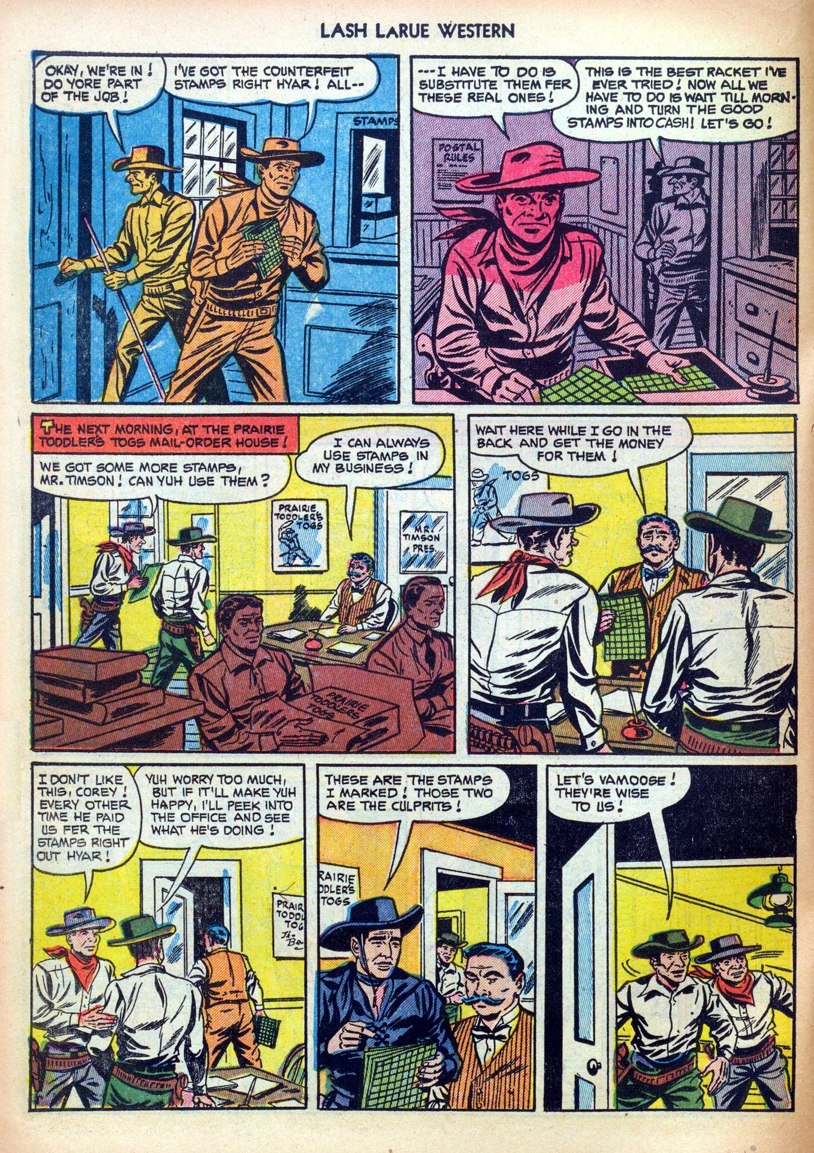 Read online Lash Larue Western (1949) comic -  Issue #30 - 22