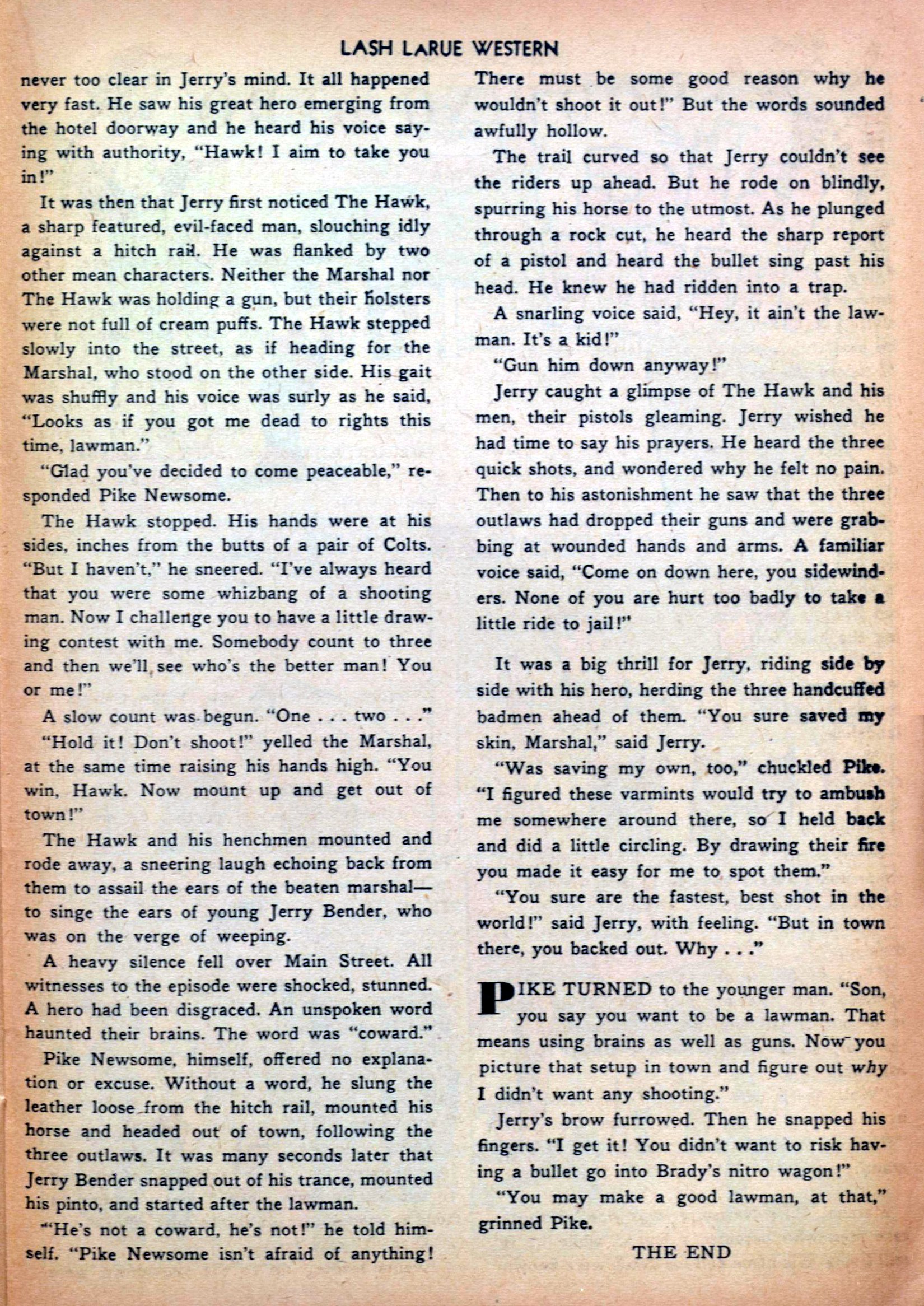 Read online Lash Larue Western (1949) comic -  Issue #32 - 25