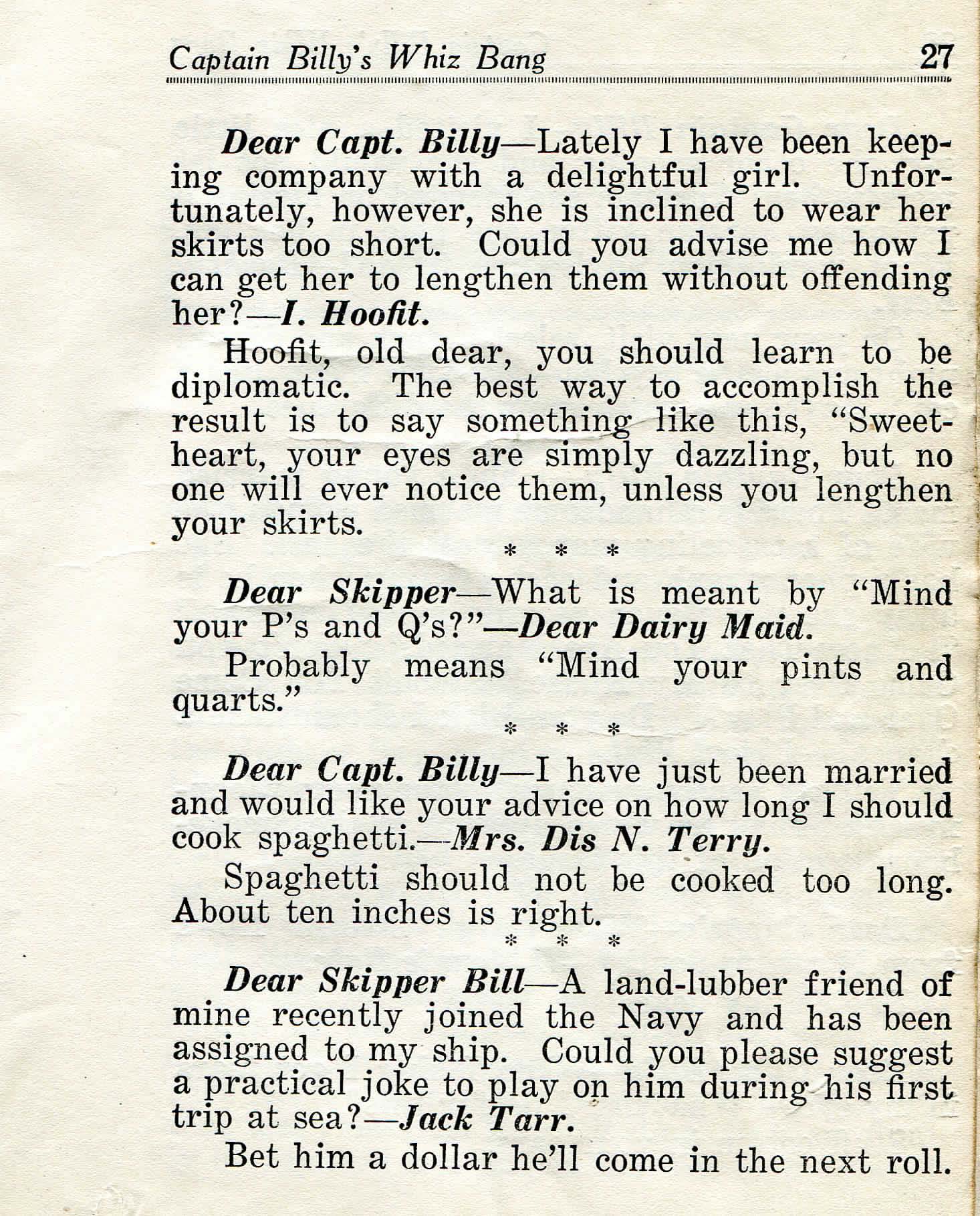 Read online Captain Billy's Whiz Bang comic -  Issue #23 - 29