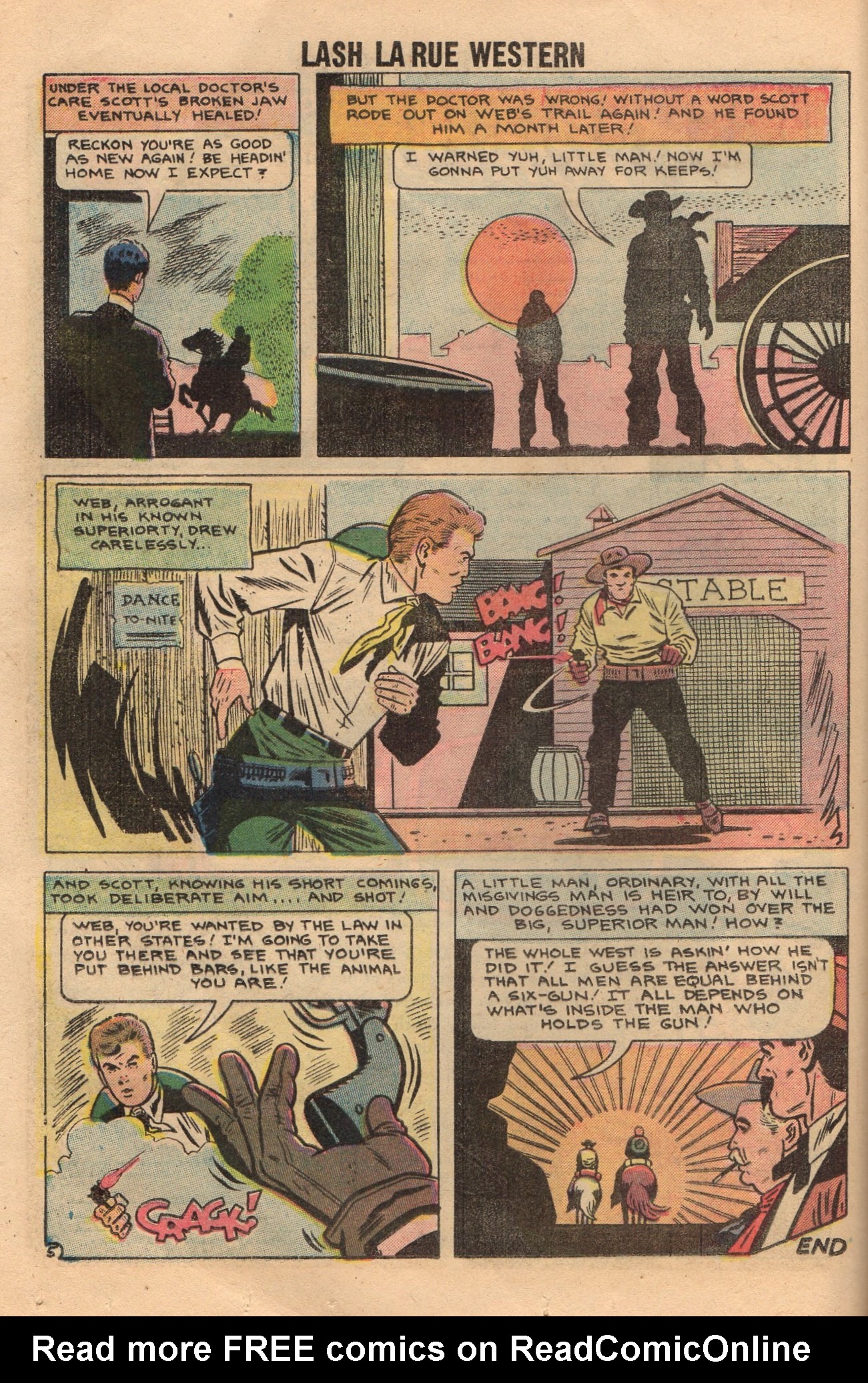 Read online Lash Larue Western (1949) comic -  Issue #70 - 16