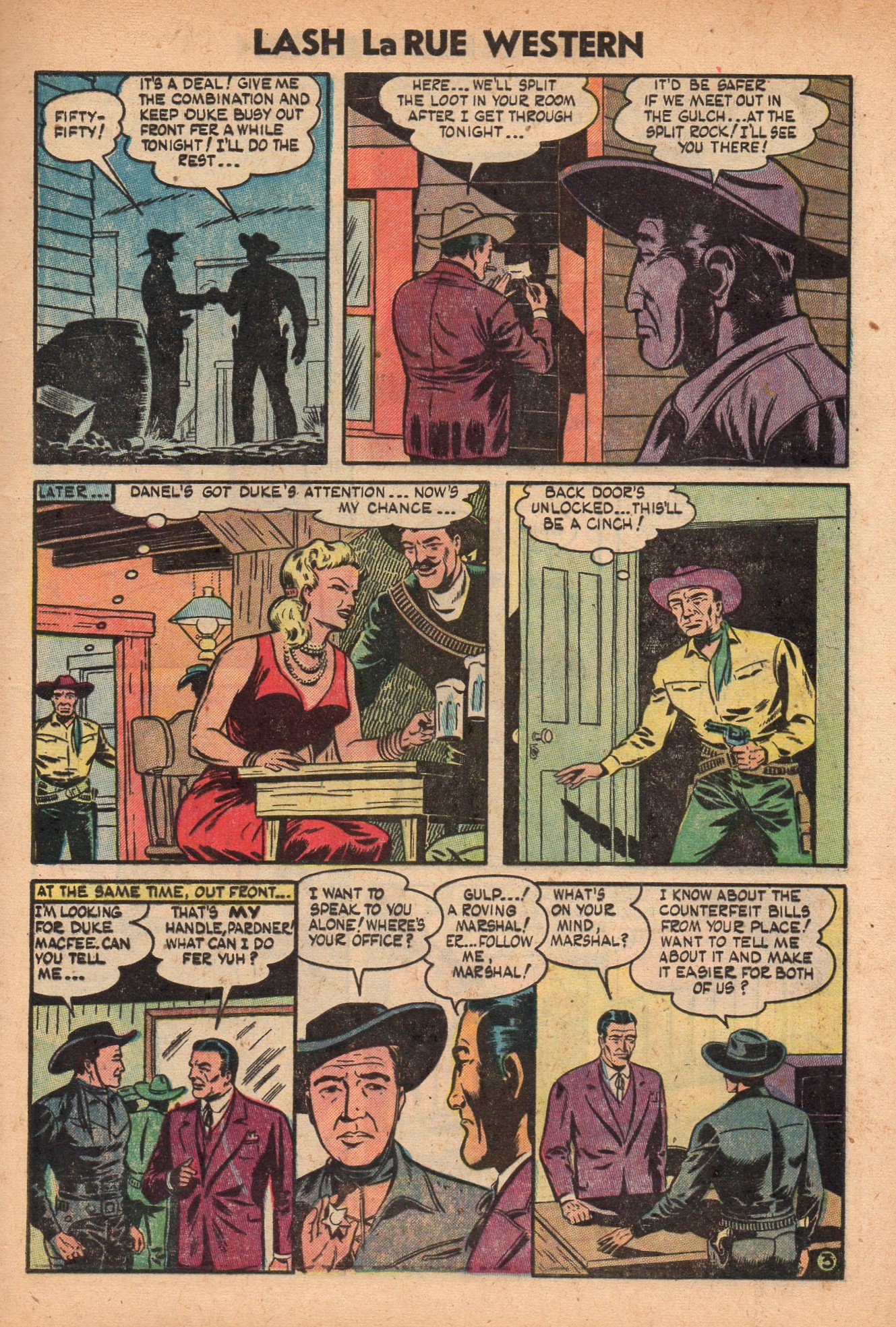 Read online Lash Larue Western (1949) comic -  Issue #49 - 5