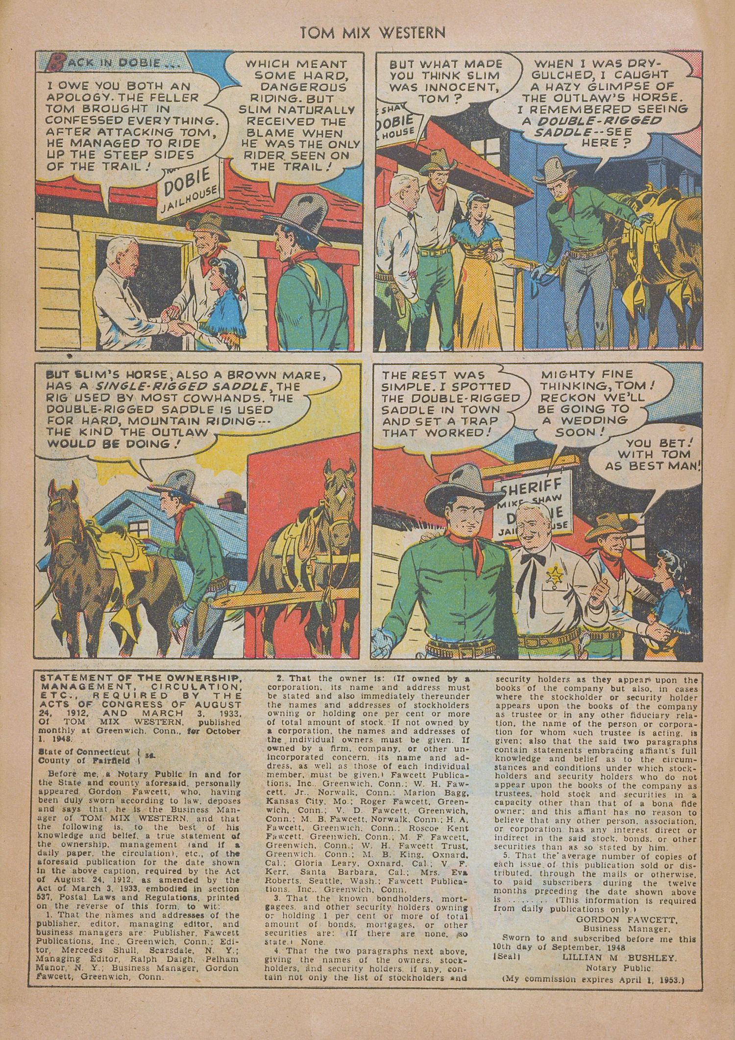Read online Tom Mix Western (1948) comic -  Issue #13 - 22