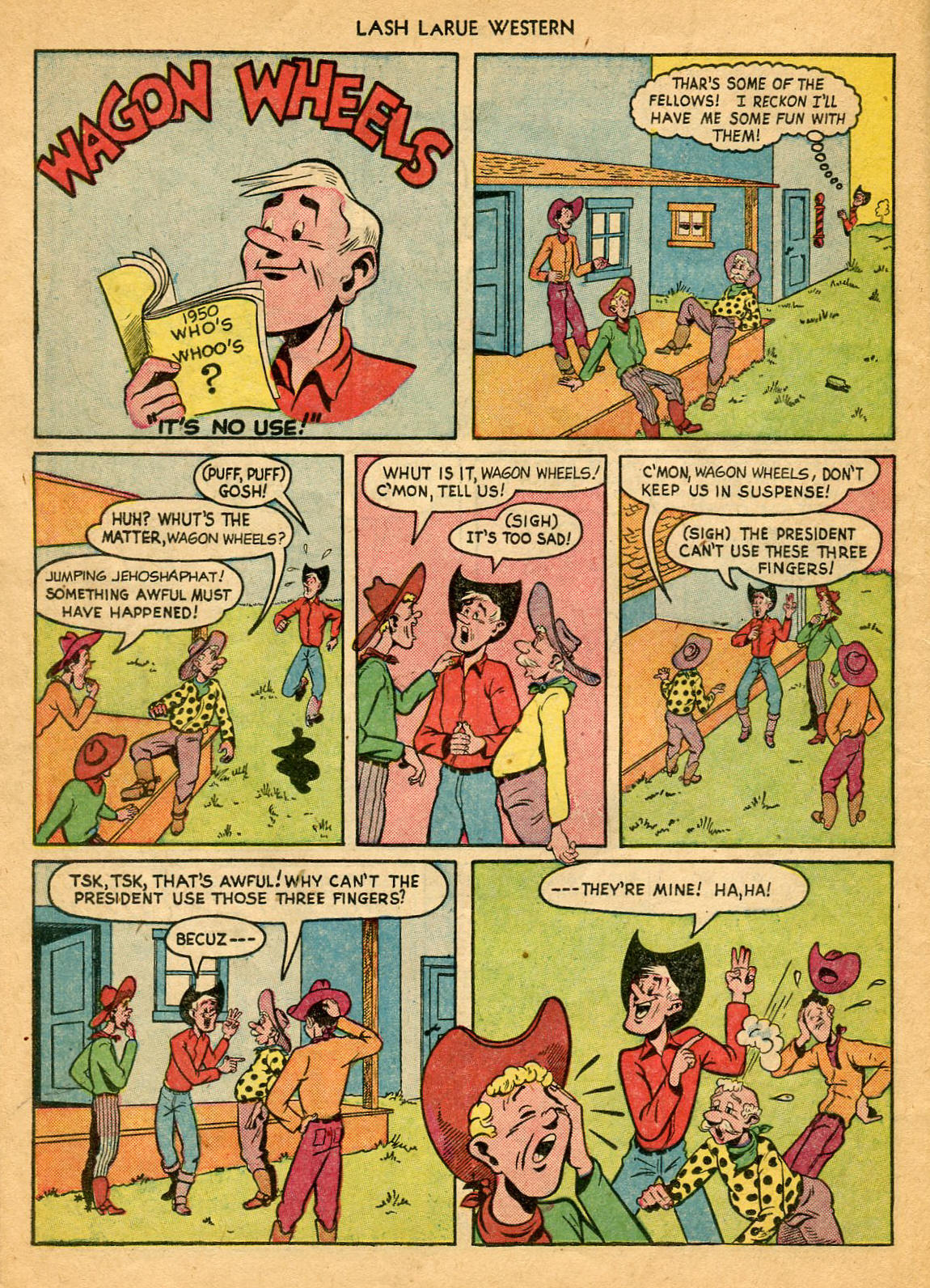 Read online Lash Larue Western (1949) comic -  Issue #9 - 14
