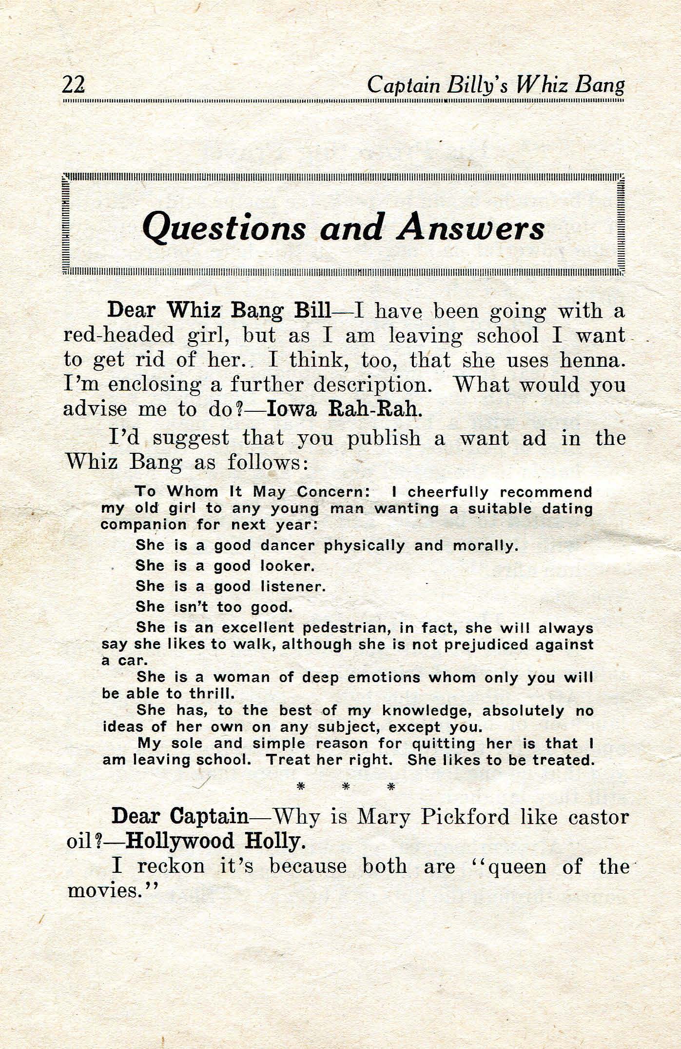 Read online Captain Billy's Whiz Bang comic -  Issue #17 - 24