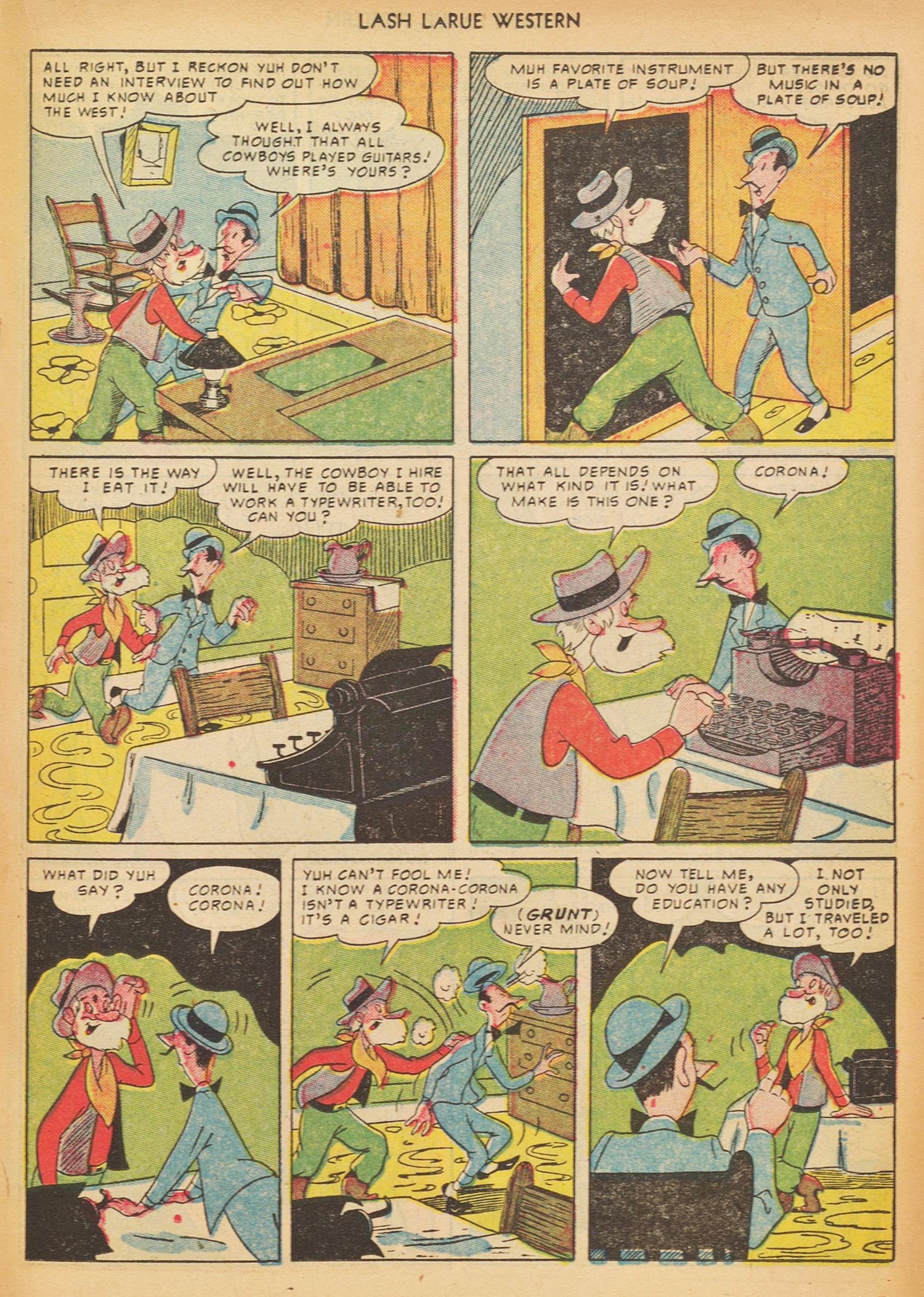 Read online Lash Larue Western (1949) comic -  Issue #17 - 19