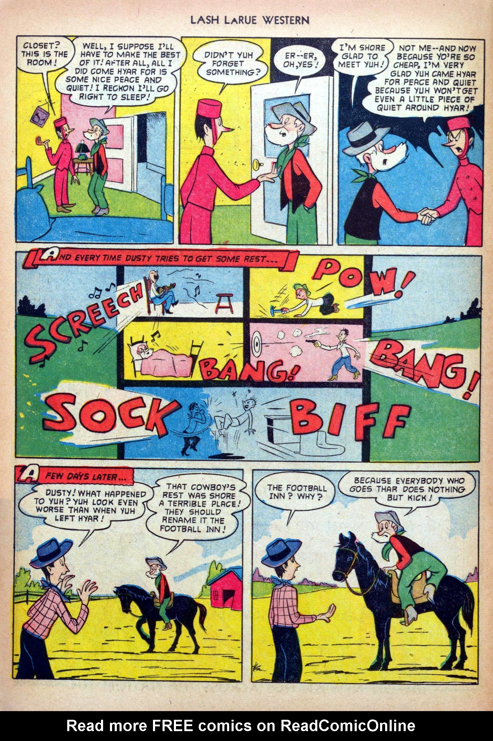 Read online Lash Larue Western (1949) comic -  Issue #32 - 16