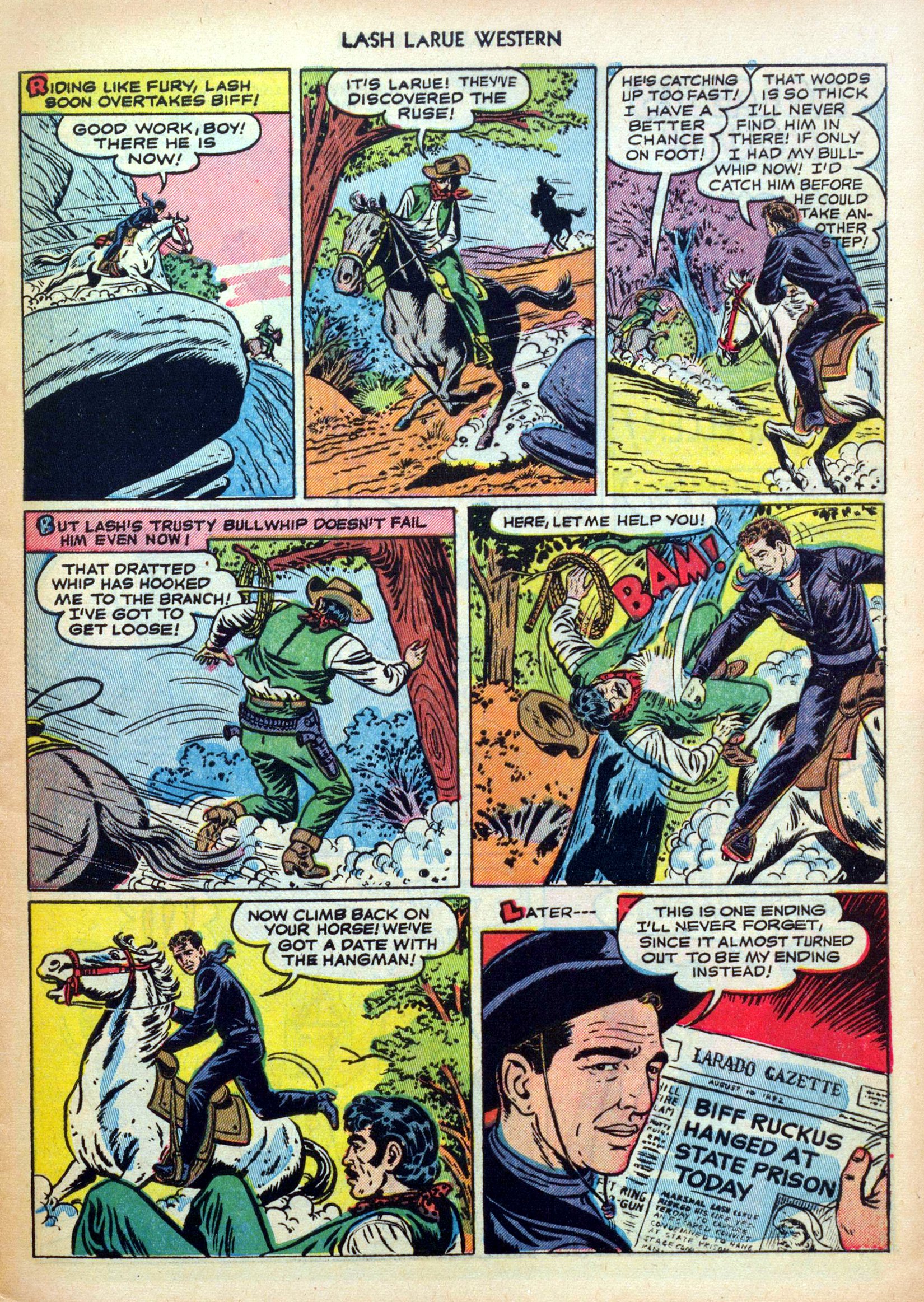 Read online Lash Larue Western (1949) comic -  Issue #30 - 9